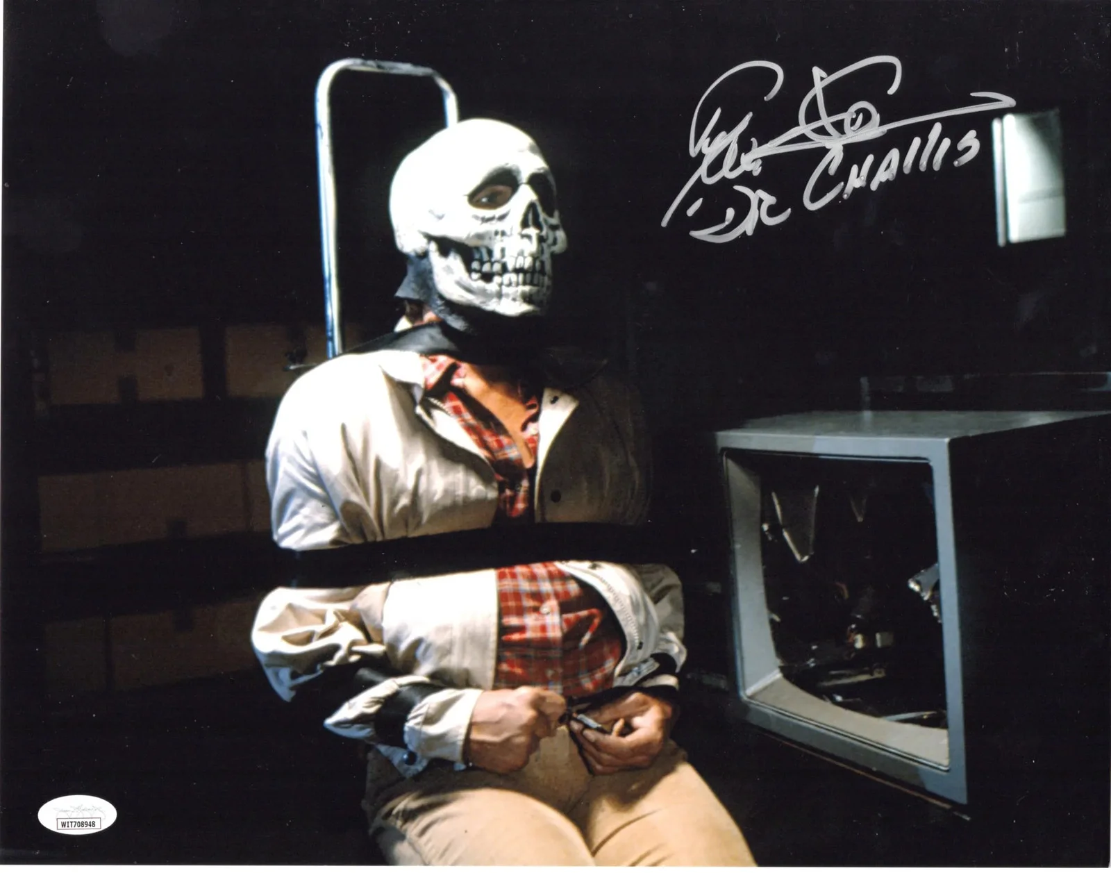 Tom Atkins — Tom Atkins signed 11x14 Photo Dr. Dan Challis Halloween III 3 JSA Authentication