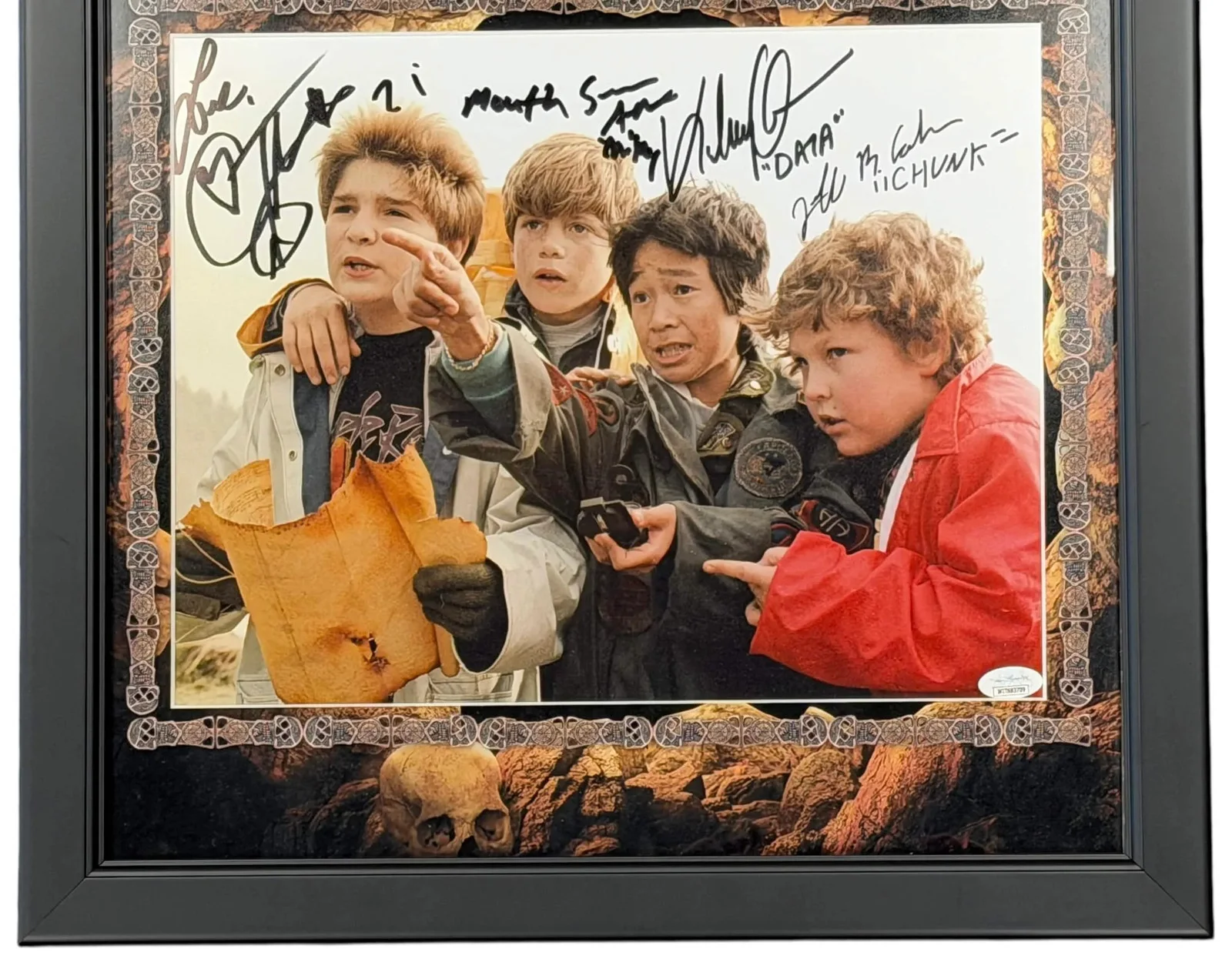 Jeff Cohen, Corey Feldman, Sean Astin, Jonathan Ke Quan Cast X4 — Jeff Cohen, Corey Feldman, Sean Astin, & Jonathan Ke Quan JSA Authentication, image 3