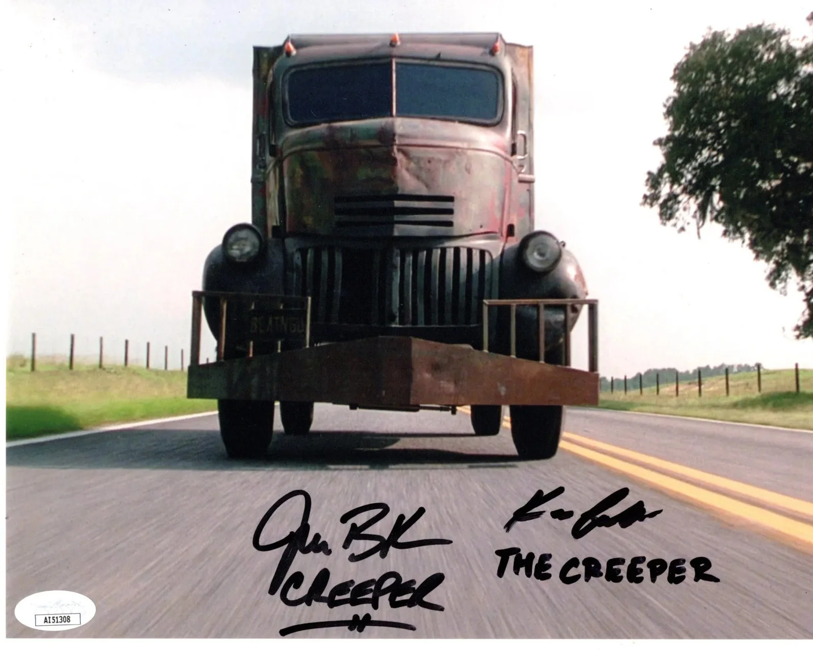 Jonathan Breck & Kevin Ball — Jonathan Breck & Kevin Ball signed 8x10 Photo Jeepers Creepers Truck JSA