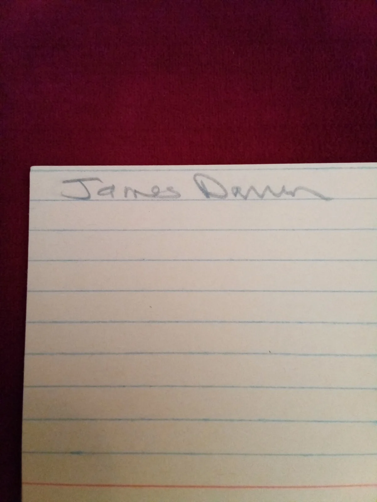 James Darren Signed 3×5 Index Card JSA Certified Autograph -#, image 3