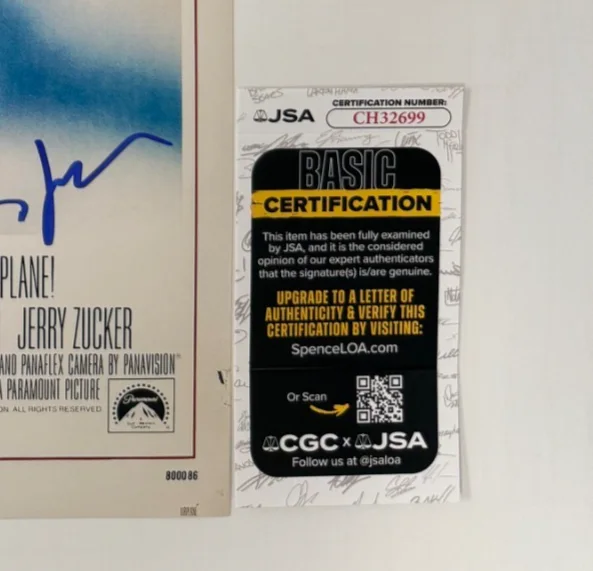 DAVID ZUCKER — DAVID ZUCKER Authentic Hand-signed "AIRPLANE! ~ Director" 12x18 Photo (JSA COA), изображение 2