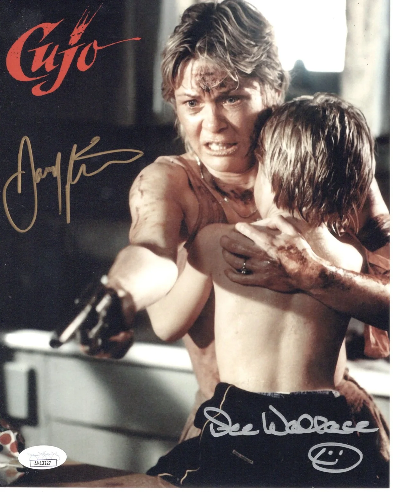 Dee Wallace & Danny Pintauro — Dee Wallace & Danny Pintauro signed 8x10 Photo Donna Tad Trenton Cujo JSA