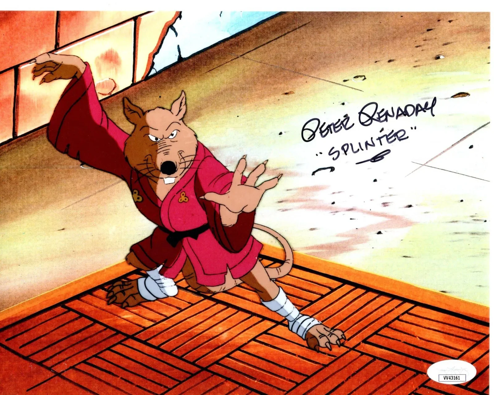 Peter Renaday — Peter Renaday signed 8x10 Photo Master Splinter Teenage JSA Authentication