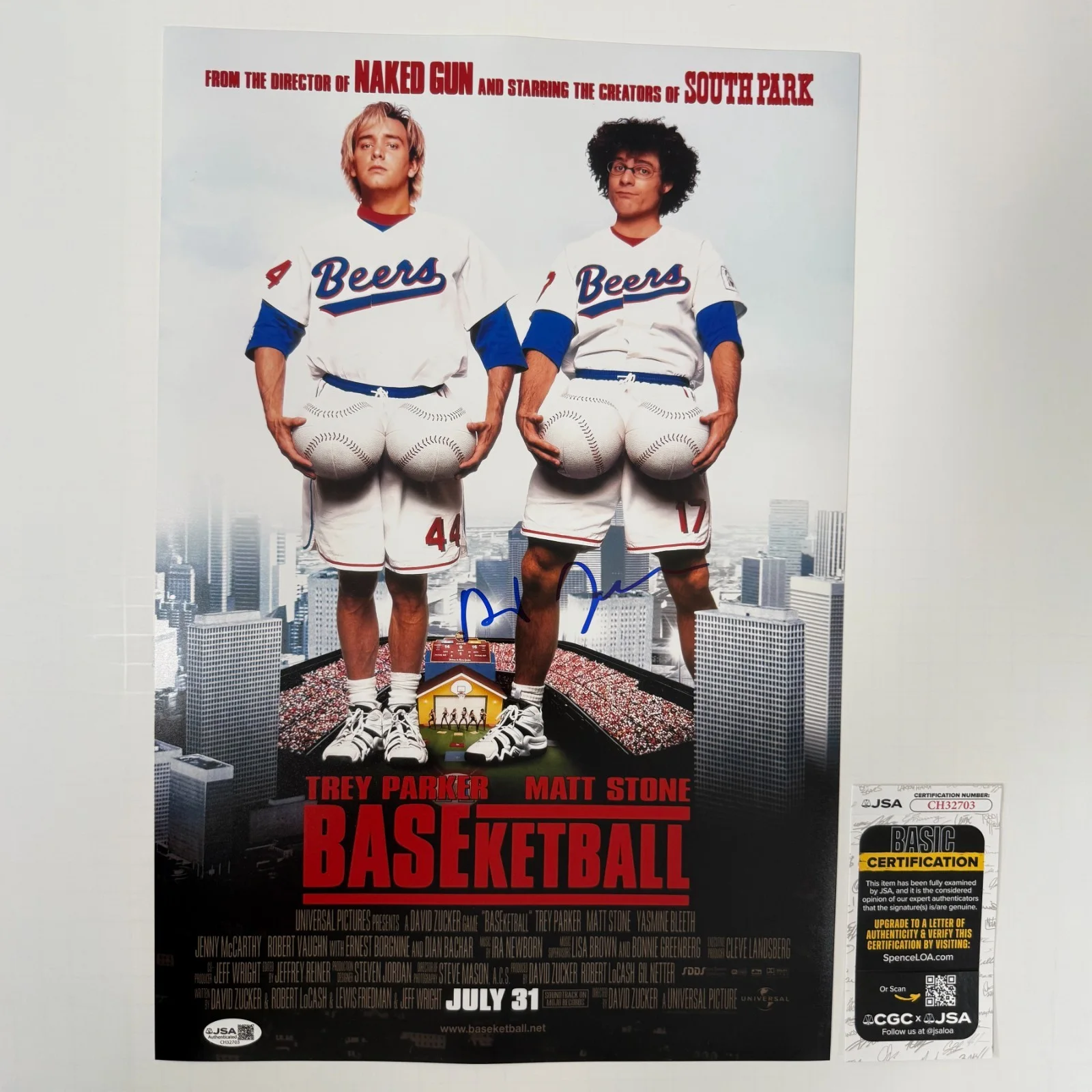 DAVID ZUCKER — DAVID ZUCKER Authentic Hand-signed "BASKETBALL ~ Director" 12x18 Photo (JSA COA)