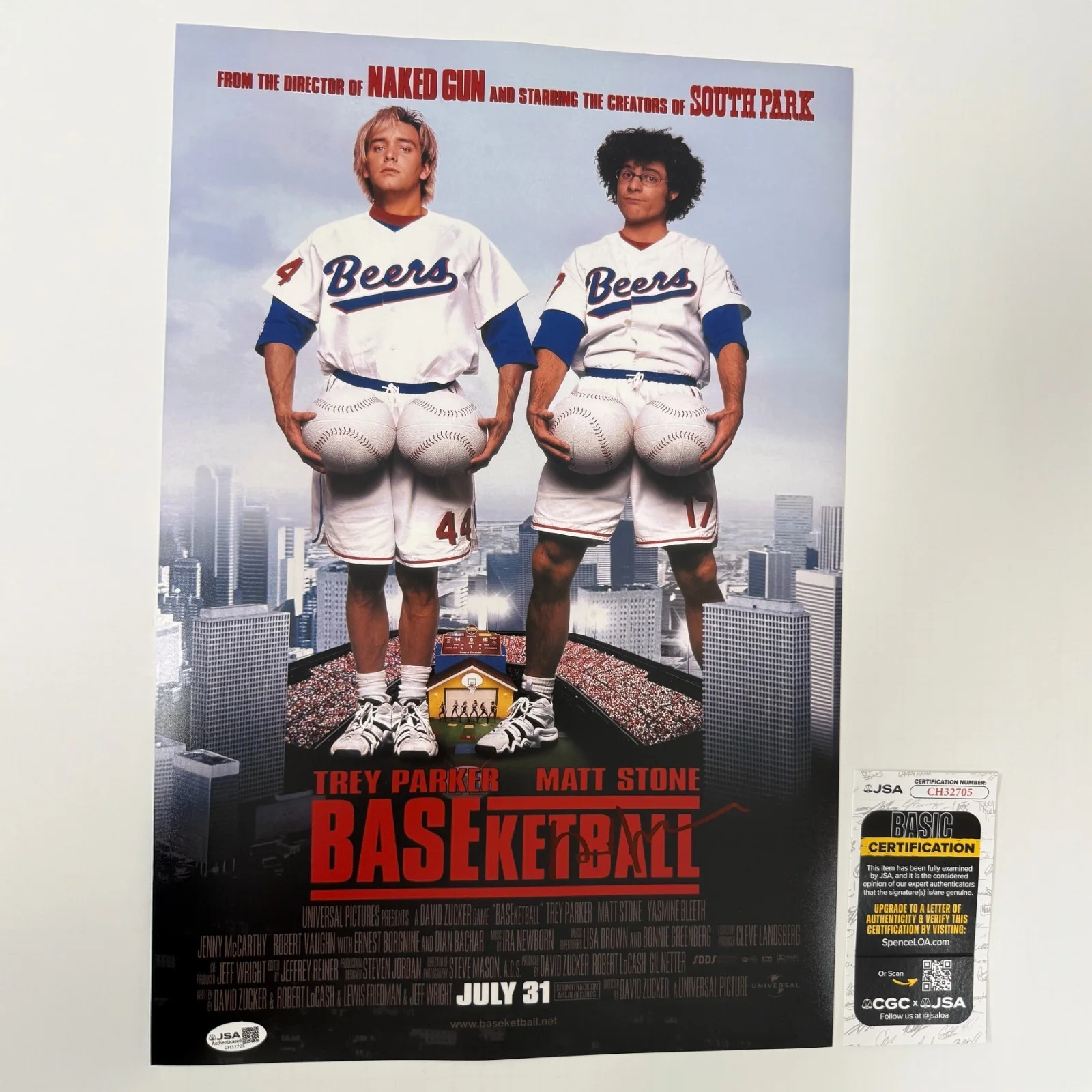 DAVID ZUCKER — DAVID ZUCKER Authentic Hand-signed "BASKETBALL ~ Director" 12x18 Photo (JSA COA)
