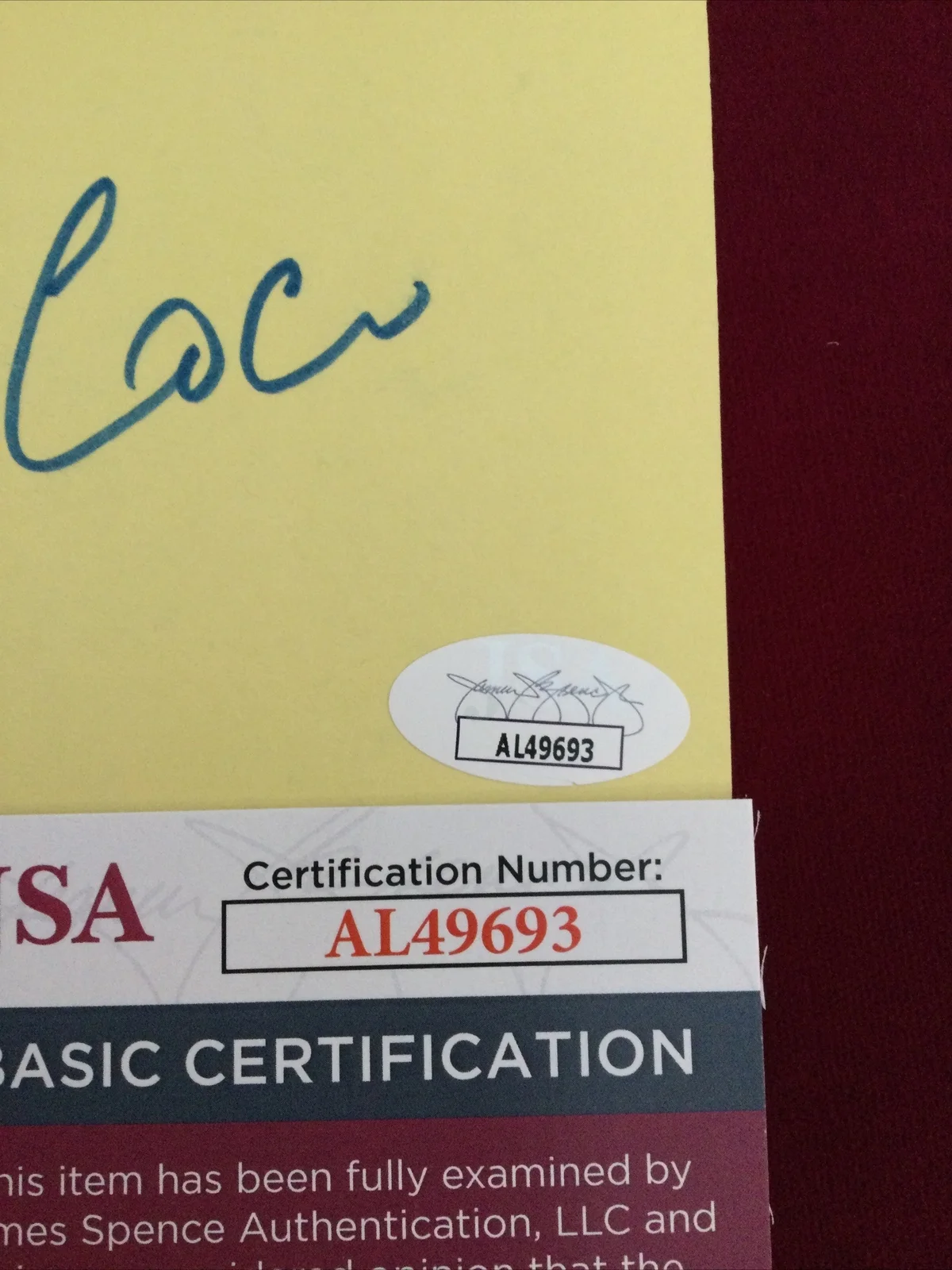 James Coco Signed 3×5 Index Card JSA Certified Autograph -1 #, image 4