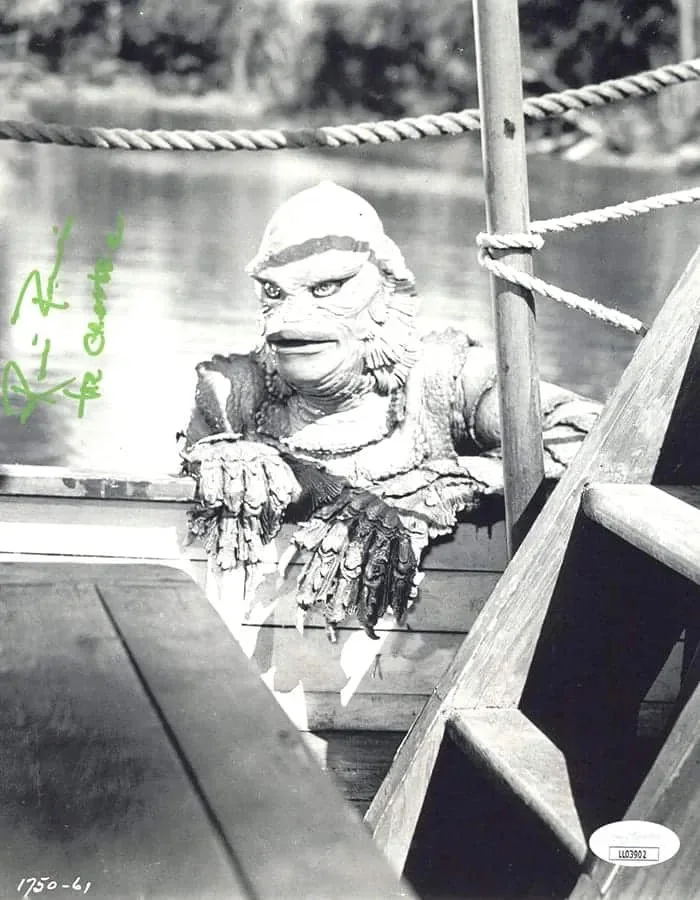 Ricou Browning — Ricou Browning signed 8x10 Photo The Gill Man Creature from JSA Authentication