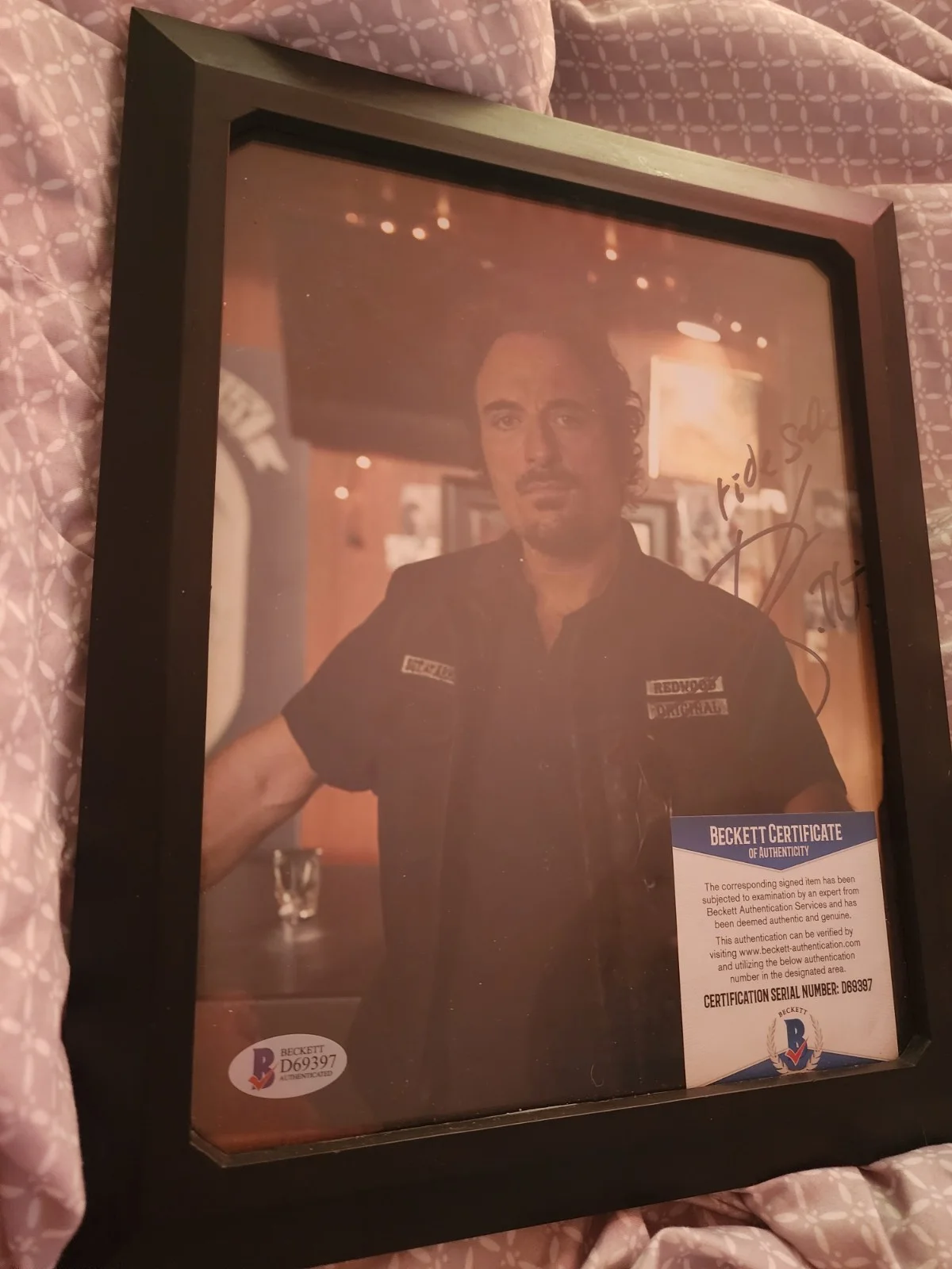 Kim Coates — Kim Coates Sons of Anarchy Beckets Authentic Autograph & Inscribed Ride Safe