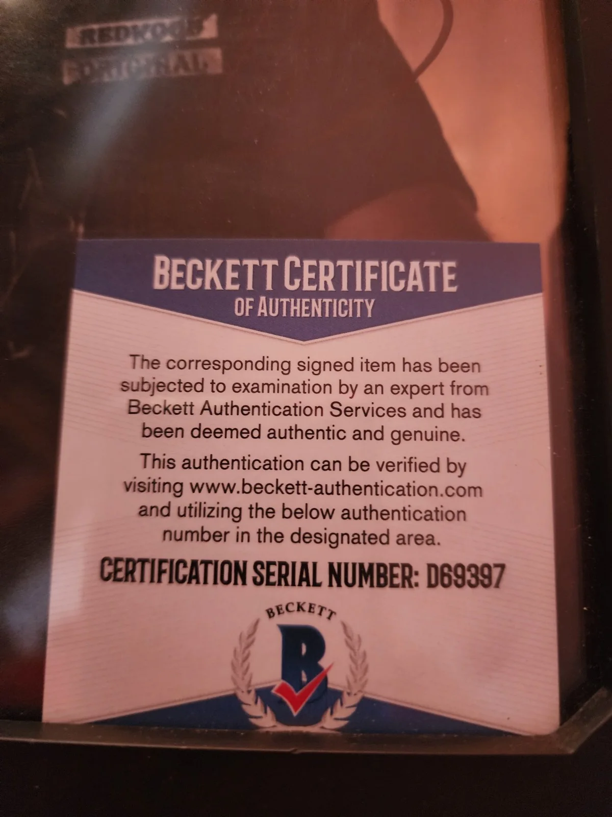 Kim Coates — Kim Coates Sons of Anarchy Beckets Authentic Autograph & Inscribed Ride Safe, изображение 3