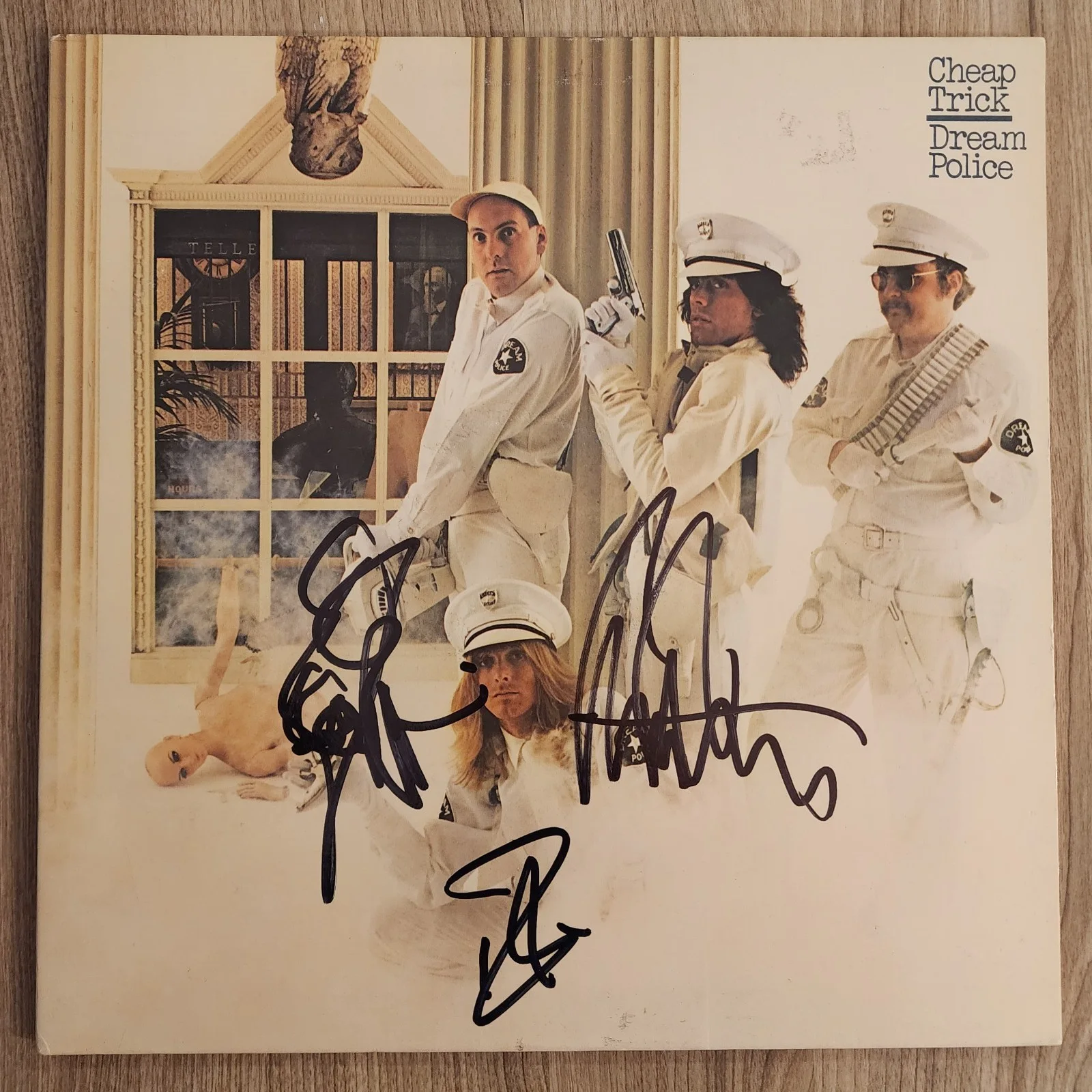 Cheap Trick Signed Dream Police Vinyl Record Robin Zander & Tom Petersson +1 RAD, изображение 2