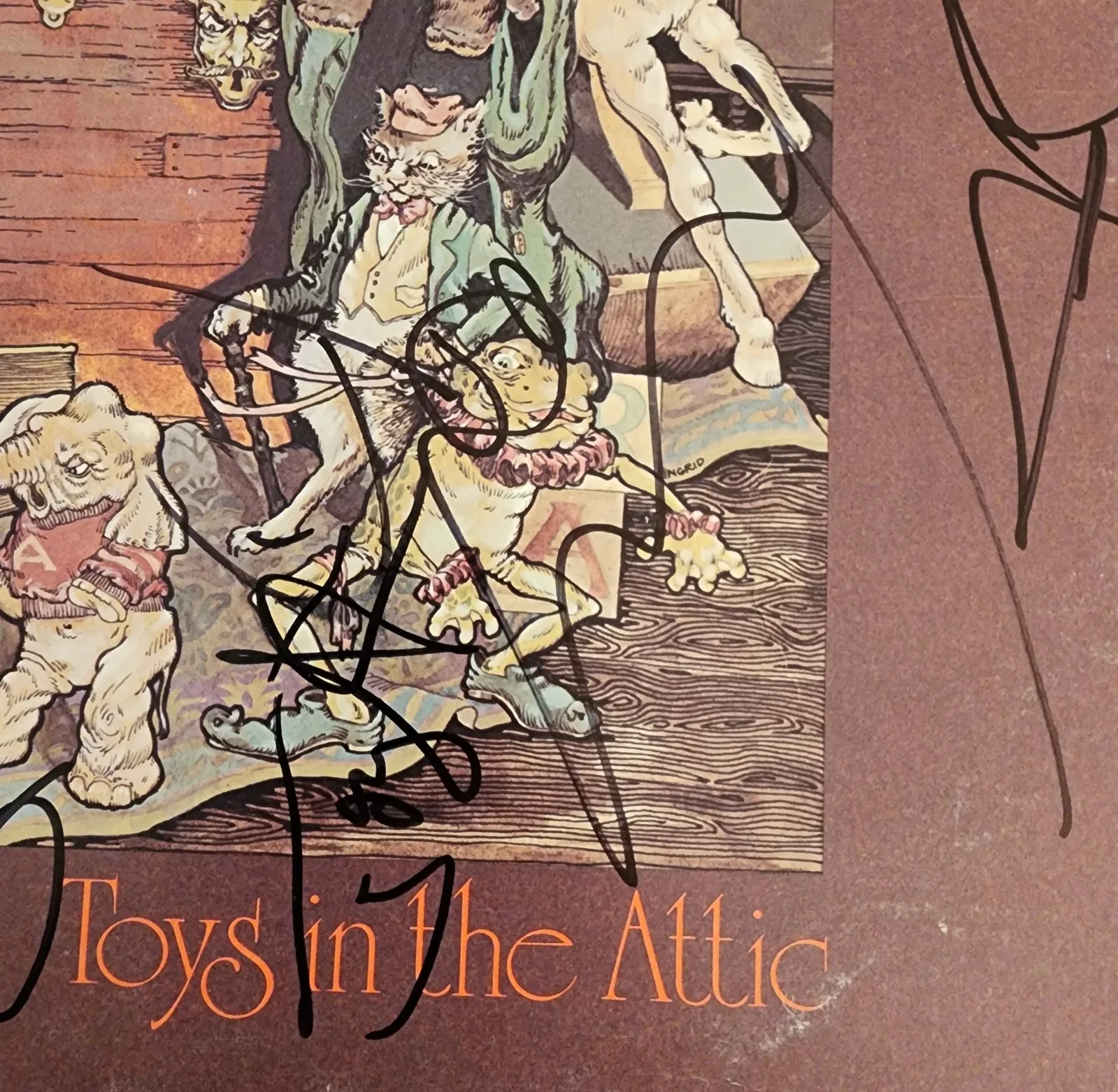 AEROSMITH Band Signed Toys In The Attic Vinyl Record Steven Tyler Joe Perry RAD, изображение 2