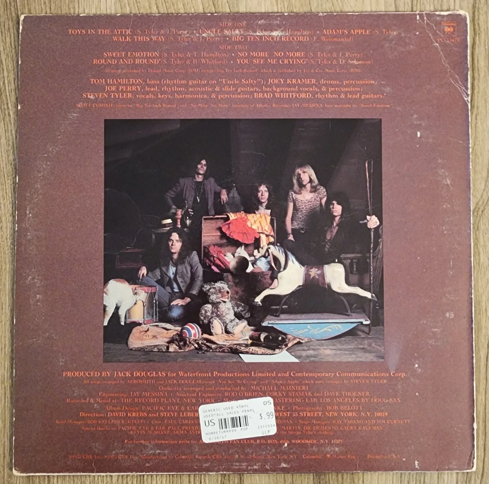 AEROSMITH Band Signed Toys In The Attic Vinyl Record Steven Tyler Joe Perry RAD, изображение 3