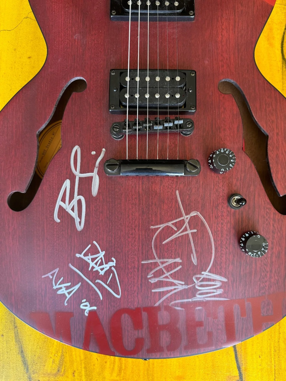Autographed Tom Delonge + Angles & Airwaves electric Guitar, image 2
