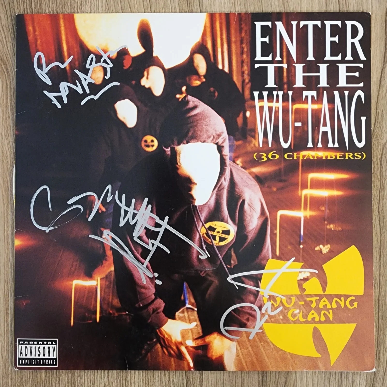 Wu-Tang Clan (4 Autos) Signed Enter The 36 Chambers Vinyl Record RZA GZA RAD, image 2