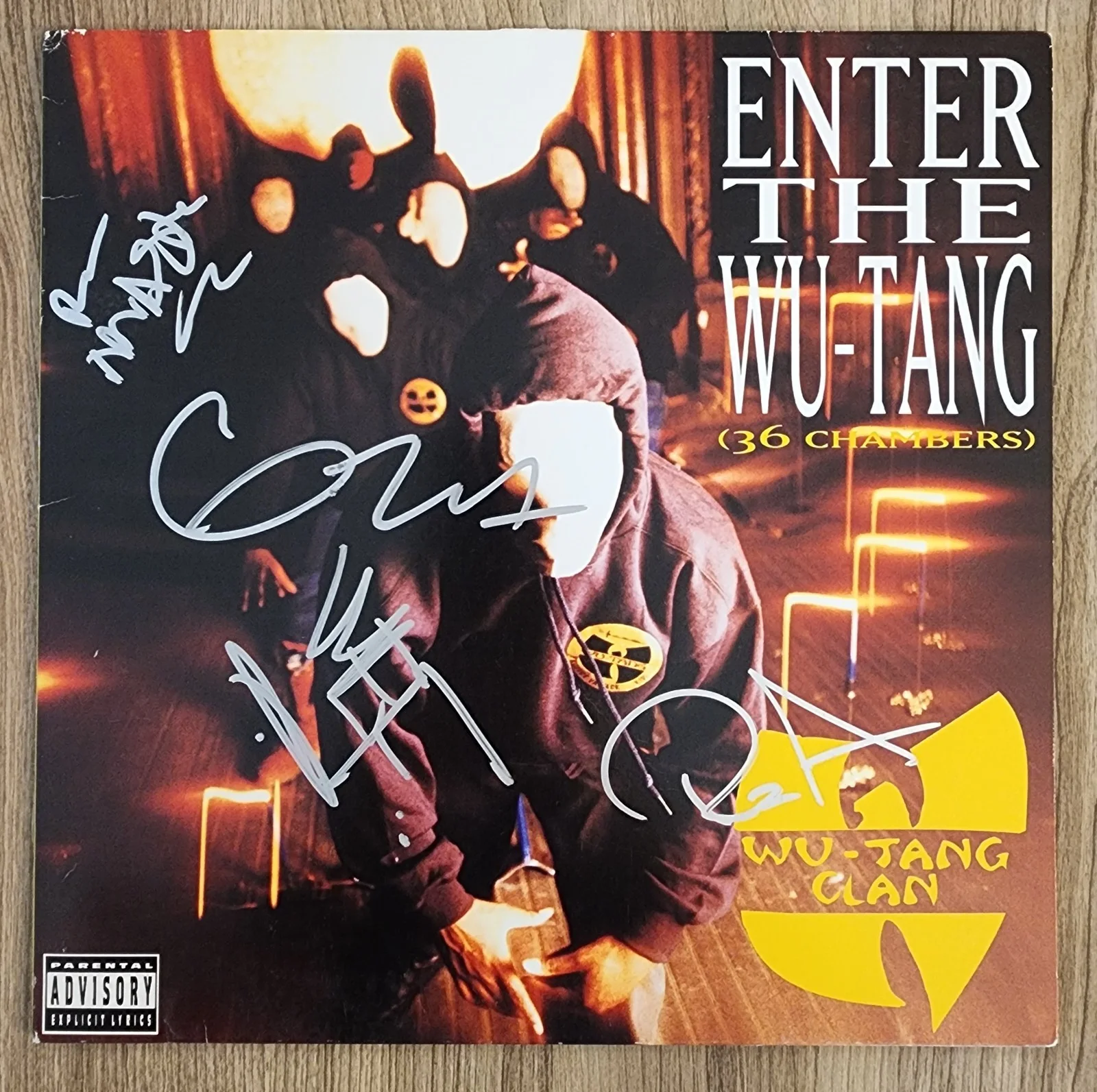 Wu-Tang Clan (4 Autos) Signed Enter The 36 Chambers Vinyl Record RZA GZA RAD, image 3