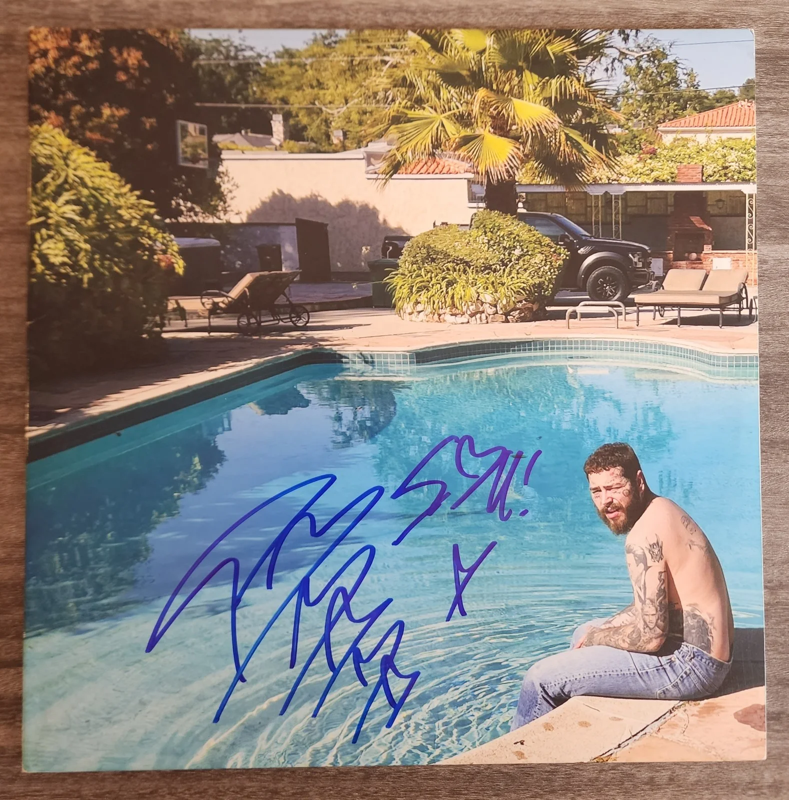 Post Malone Signed Austin Vinyl Record Singer Songwriter LEGEND JSA, image 2