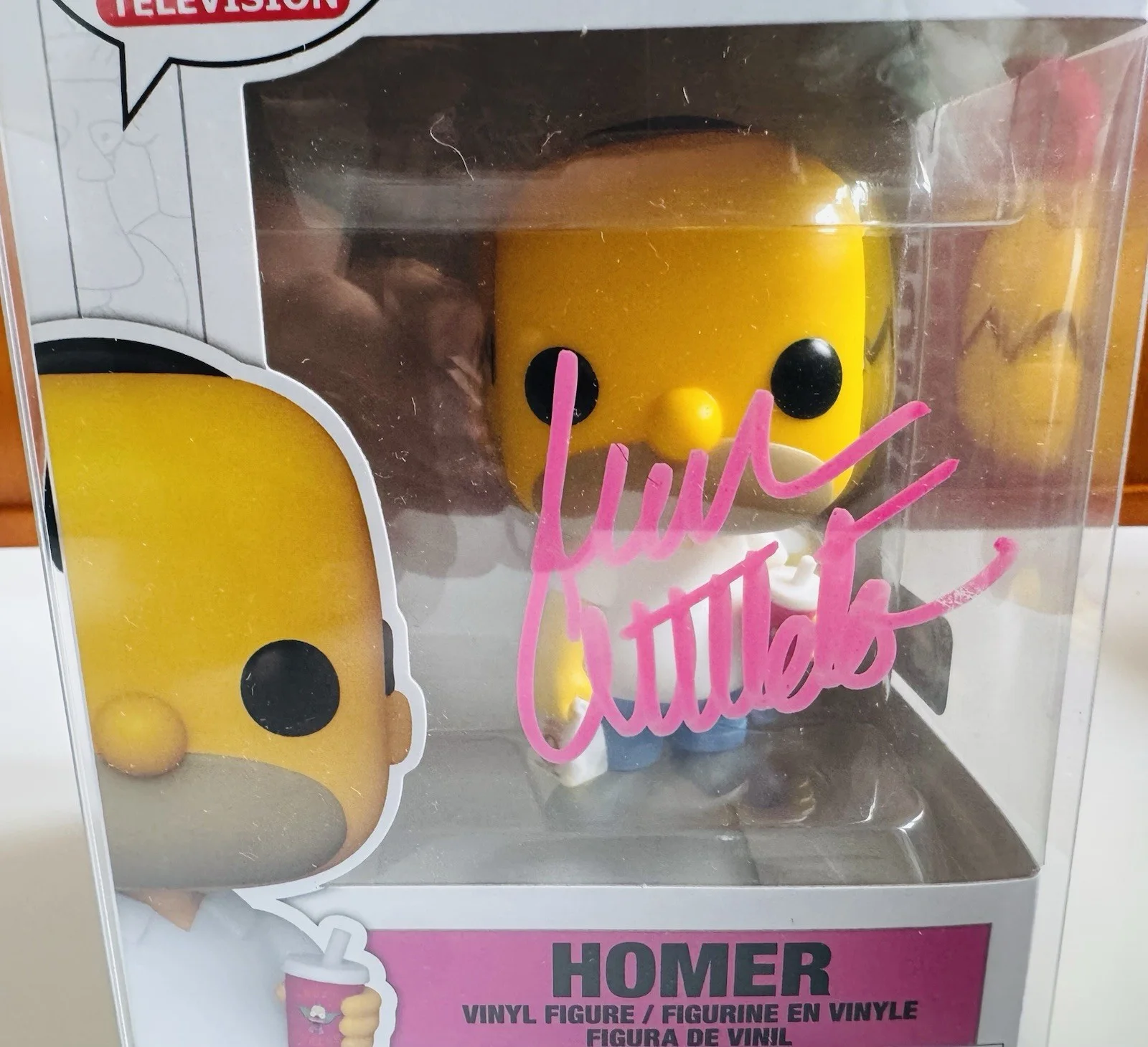 The Simpsons Dan Castellaneta Signed Homer Funko #1737 w/ COA, image 2