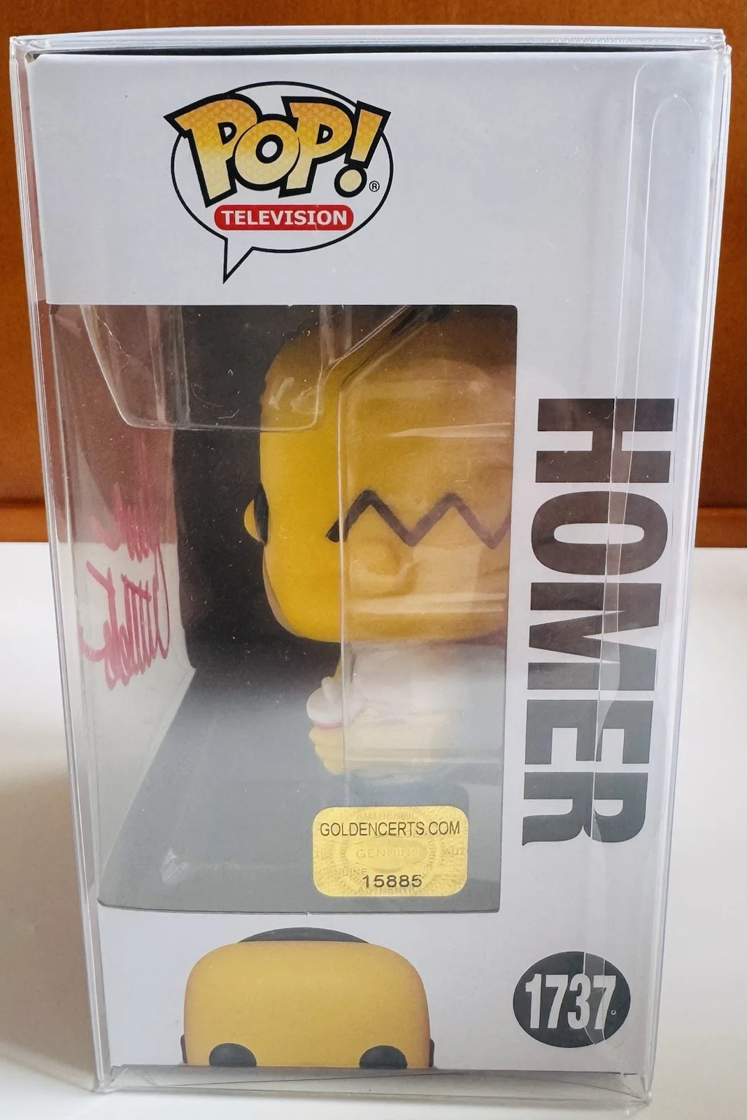 The Simpsons Dan Castellaneta Signed Homer Funko #1737 w/ COA, image 3