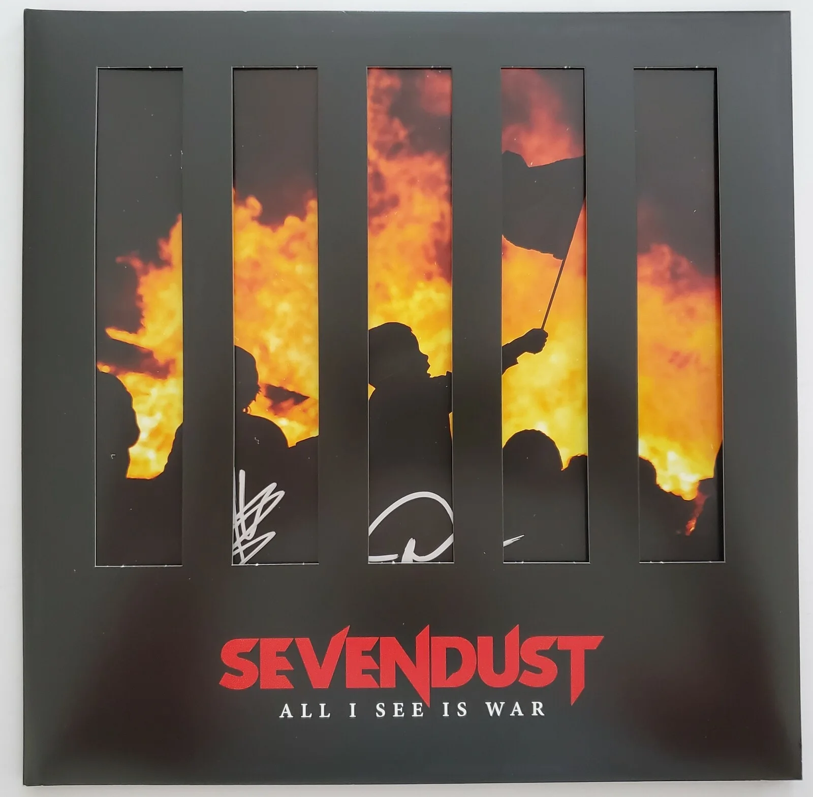 Sevendust Band Signed All I See Is War Vinyl Record Hornsby, Rose, Lowery +2 RAD, изображение 3