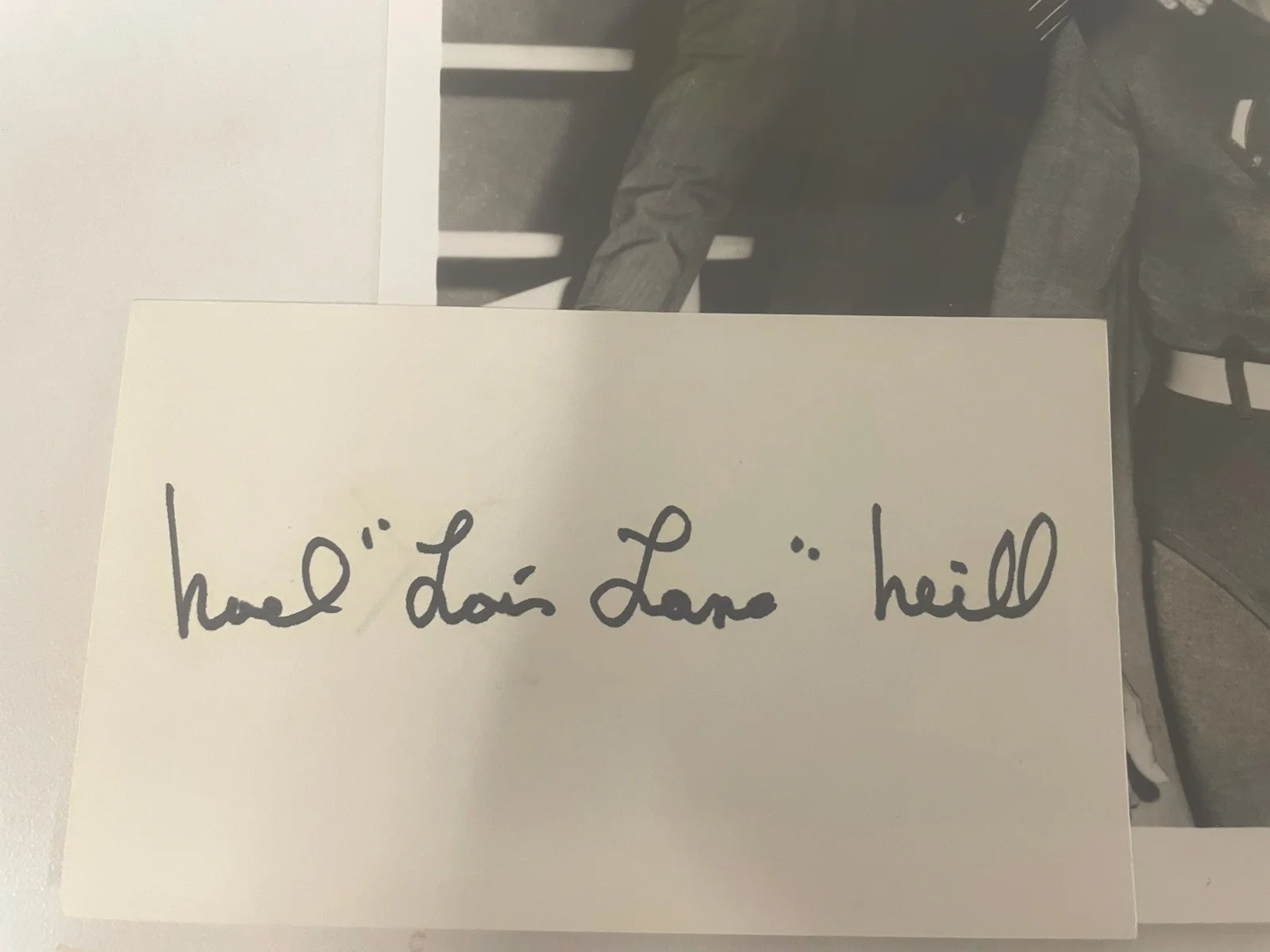 Jack Larson “Jimmy Olsen” & Noel Neill “Lois Lane” Signed Cards, 8x10 Photo JSA, изображение 4