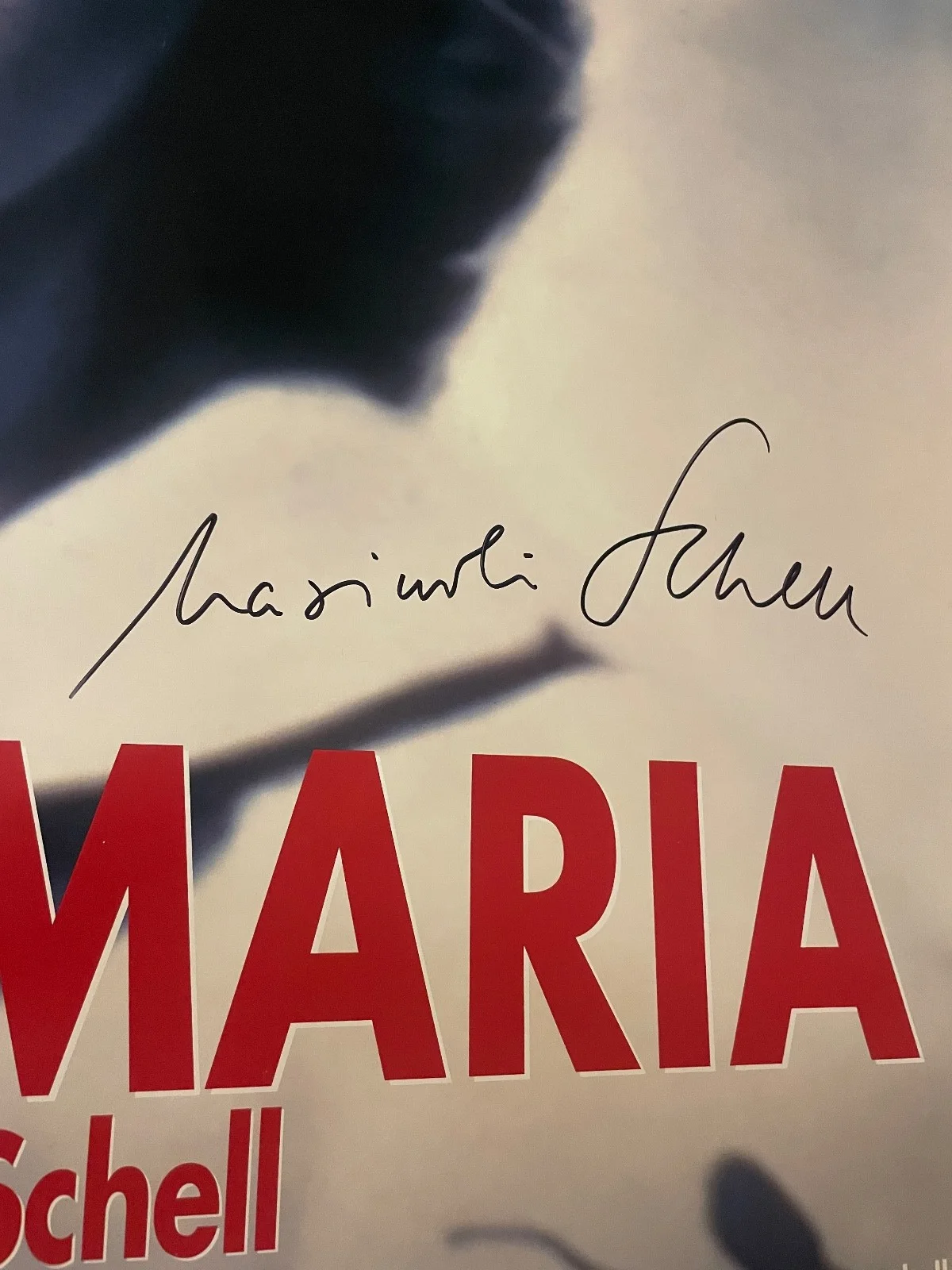 Maximillian Schell signed movie poster, My Sister Maria, Maria Schell 27" x 40", изображение 3
