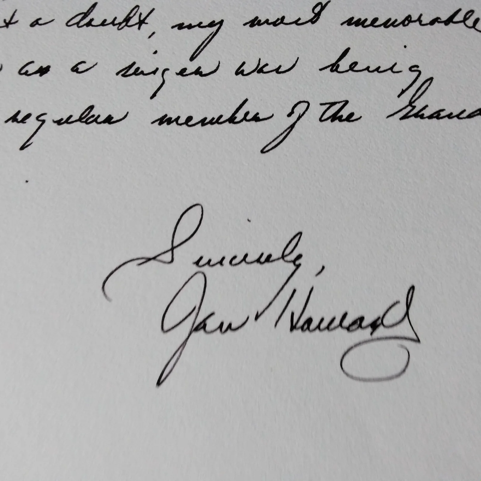 Jan Howard SIGNED Letter Singer Songwriter Evil on Your Mind Opry For Loving You, image 5