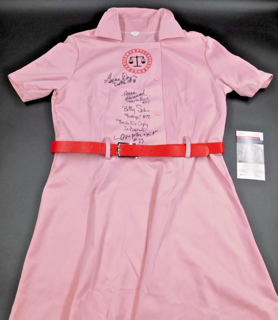 rosie o'donnell — League of Their Own Signed Uniform Geena Davis Lori Petty Schram Cavanagh JSA B