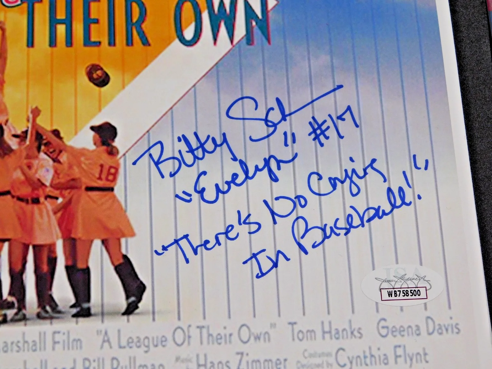 rosie o'donnell — League of Their Own Signed 11x17 Geena Davis Lori Petty Schram Cavanagh JSA COA, image 5