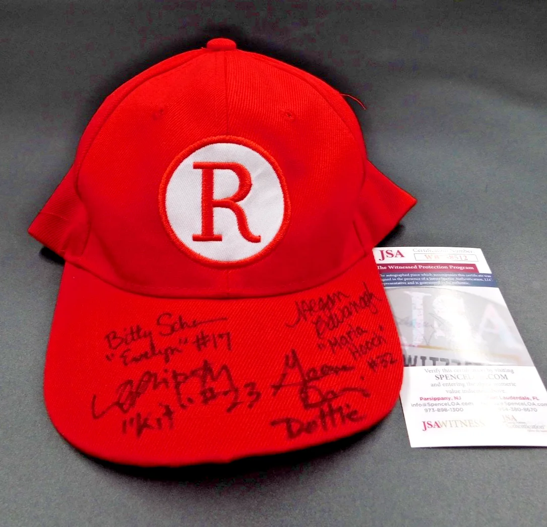rosie o'donnell — League of Their Own Signed Peaches Cap Geena Davis / Lori Petty +++ JSA COA