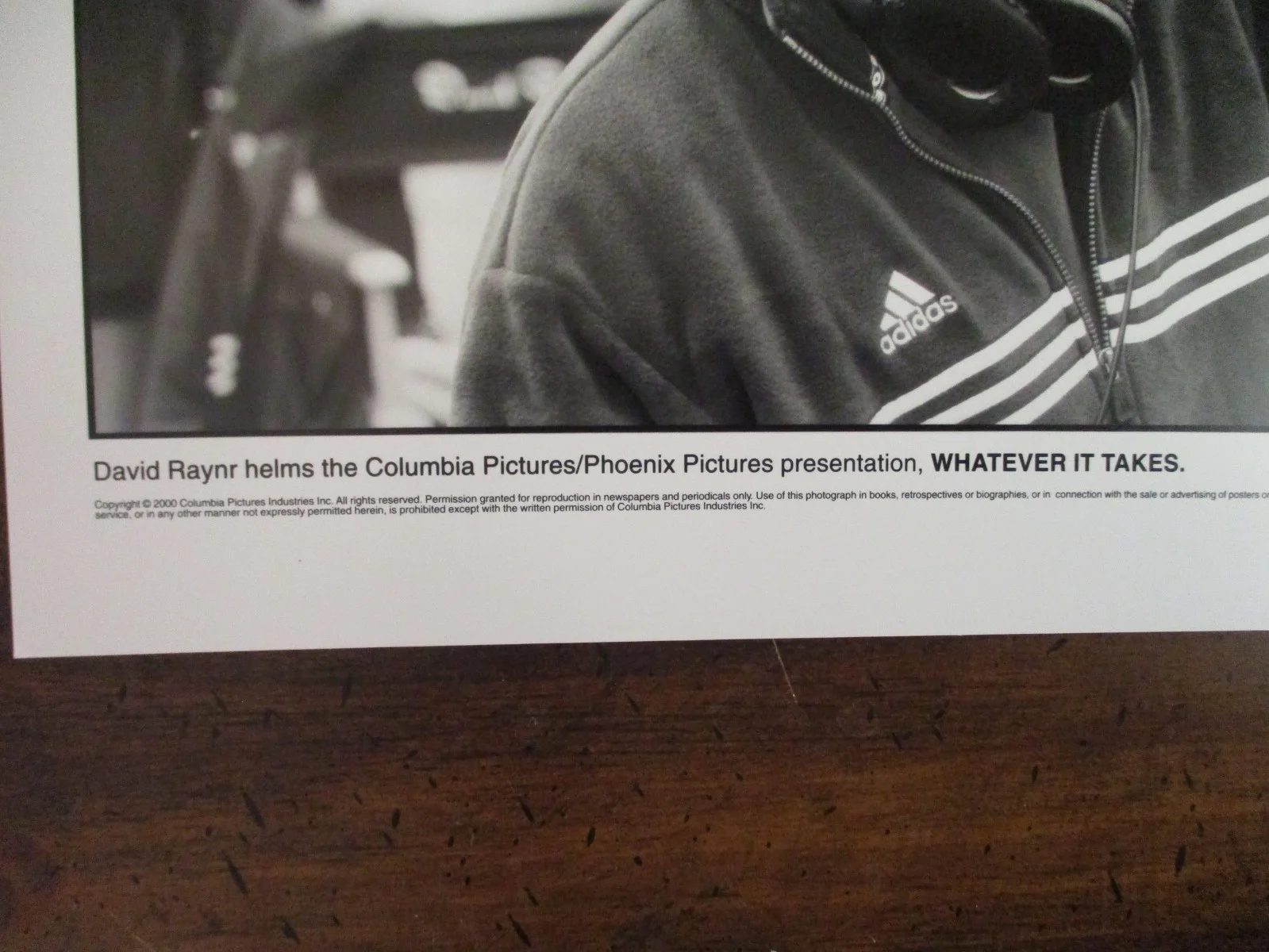 David Raynr ("WHATEVER IT TAKES") 2000 10 x 8 Black and White Press Photo, image 2