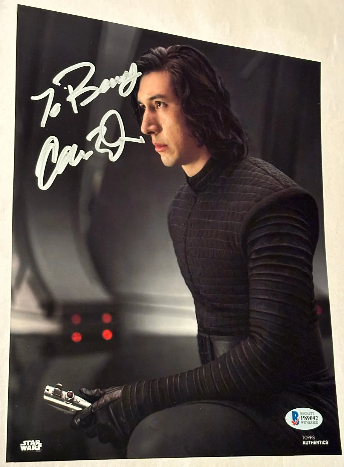 Adam Driver — Adam Driver Signed Autographed 8x10 Star Wars Kylo Ren Photo BAS Witnessed COA