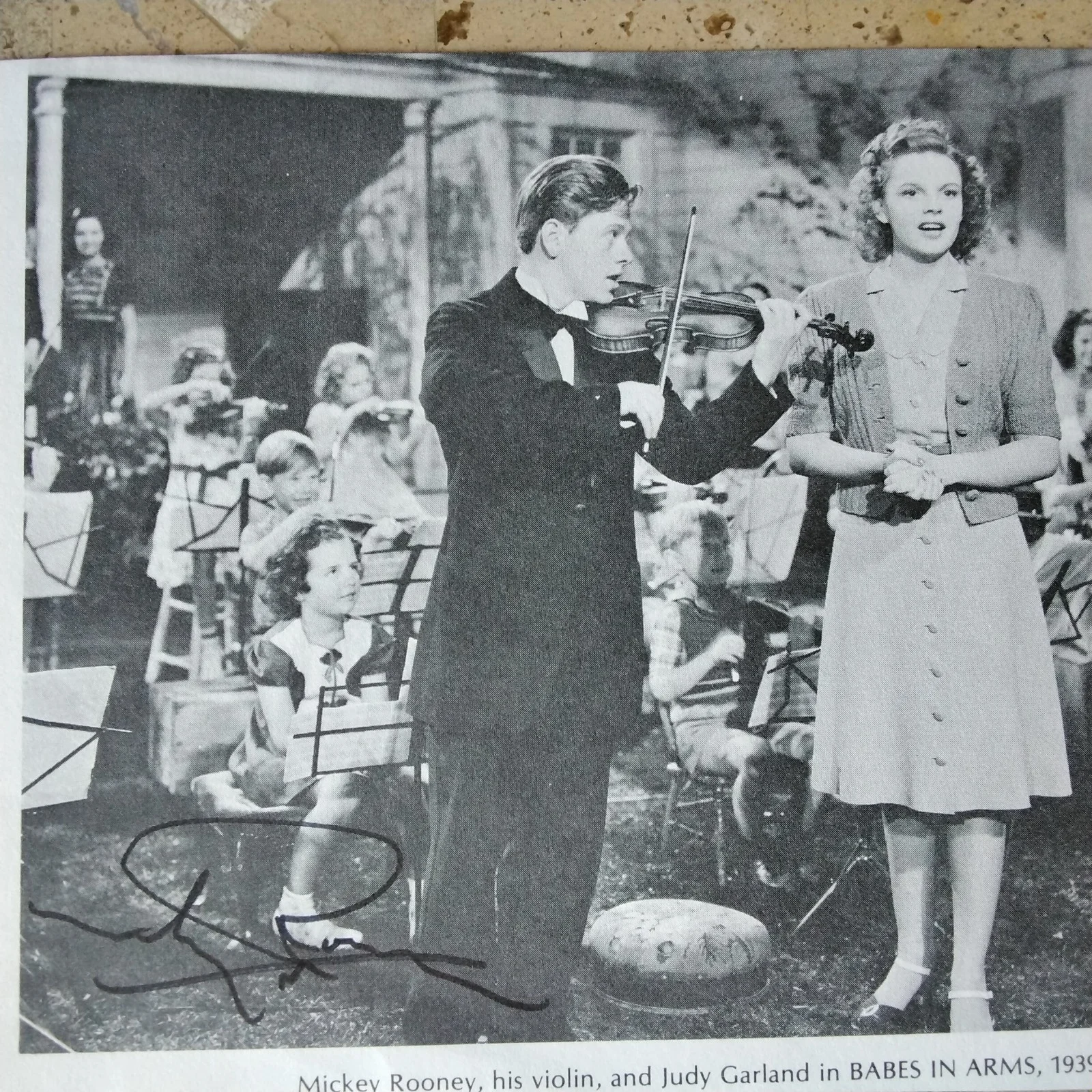 Mickey Rooney SIGNED Photo MGM Movie Actor Andy Hardy Judy Garland Babes in Arms, изображение 2