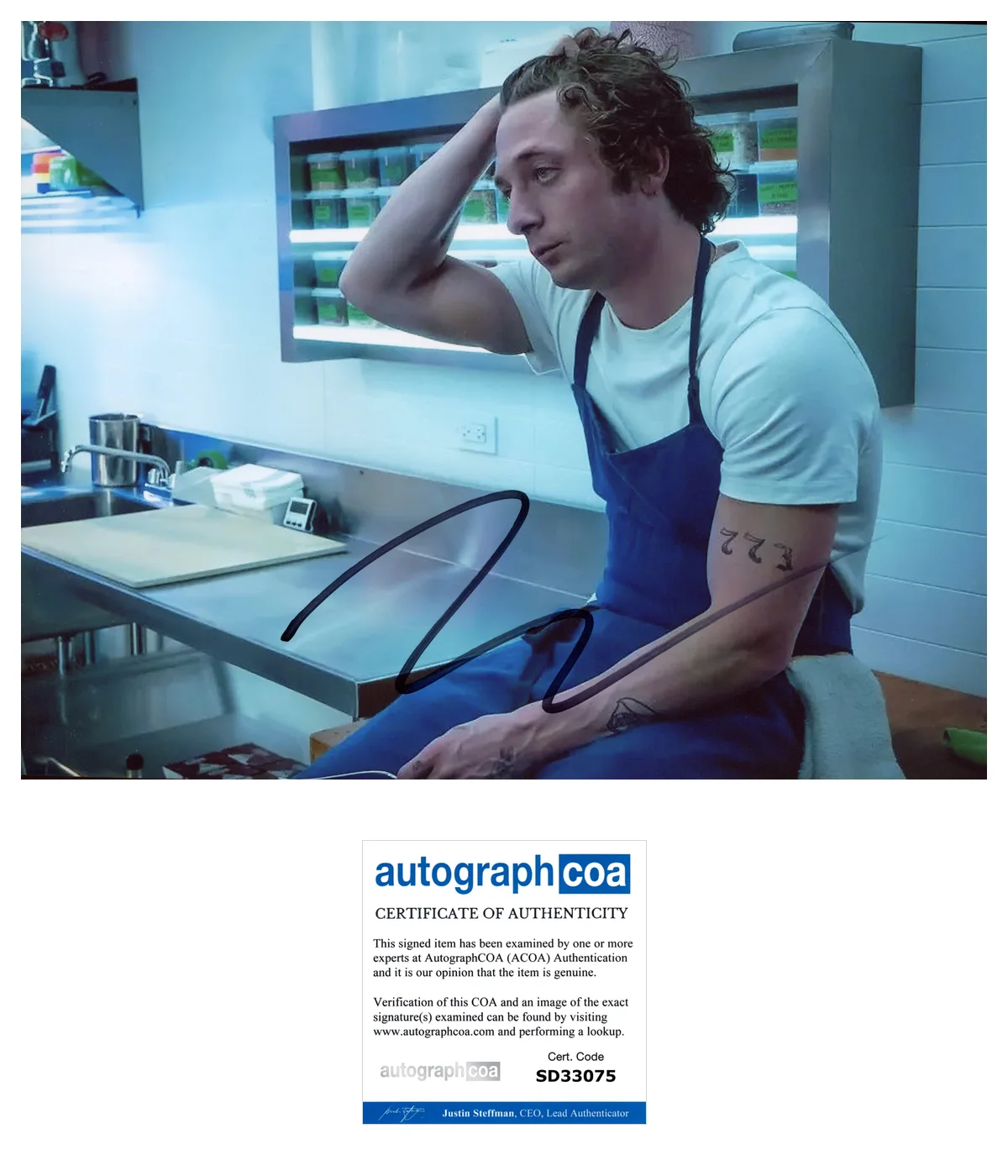 JEREMY ALLEN WHITE SIGNED THE BEAR 8x10 PHOTO C w/EXACT PROOF & AUTOGRAPH COA, изображение 2