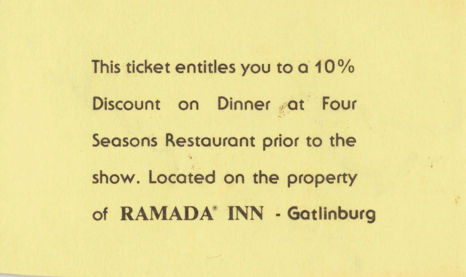 Del Reeves Lot of 2 Signed Autographed Ramada Inn Gatlinburg, TN Tickets, изображение 2