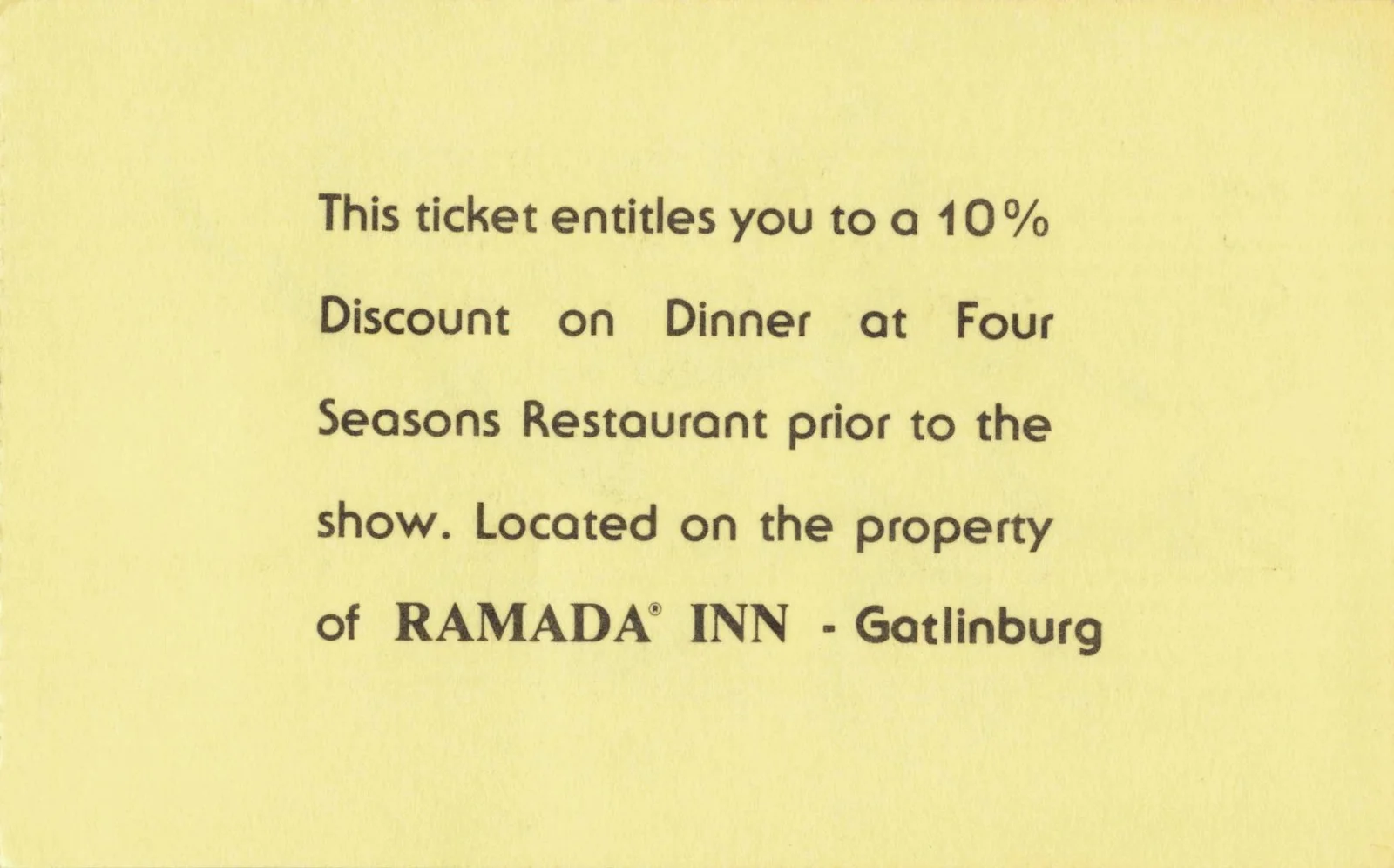 Del Reeves Lot of 2 Signed Autographed Ramada Inn Gatlinburg, TN Tickets, изображение 4