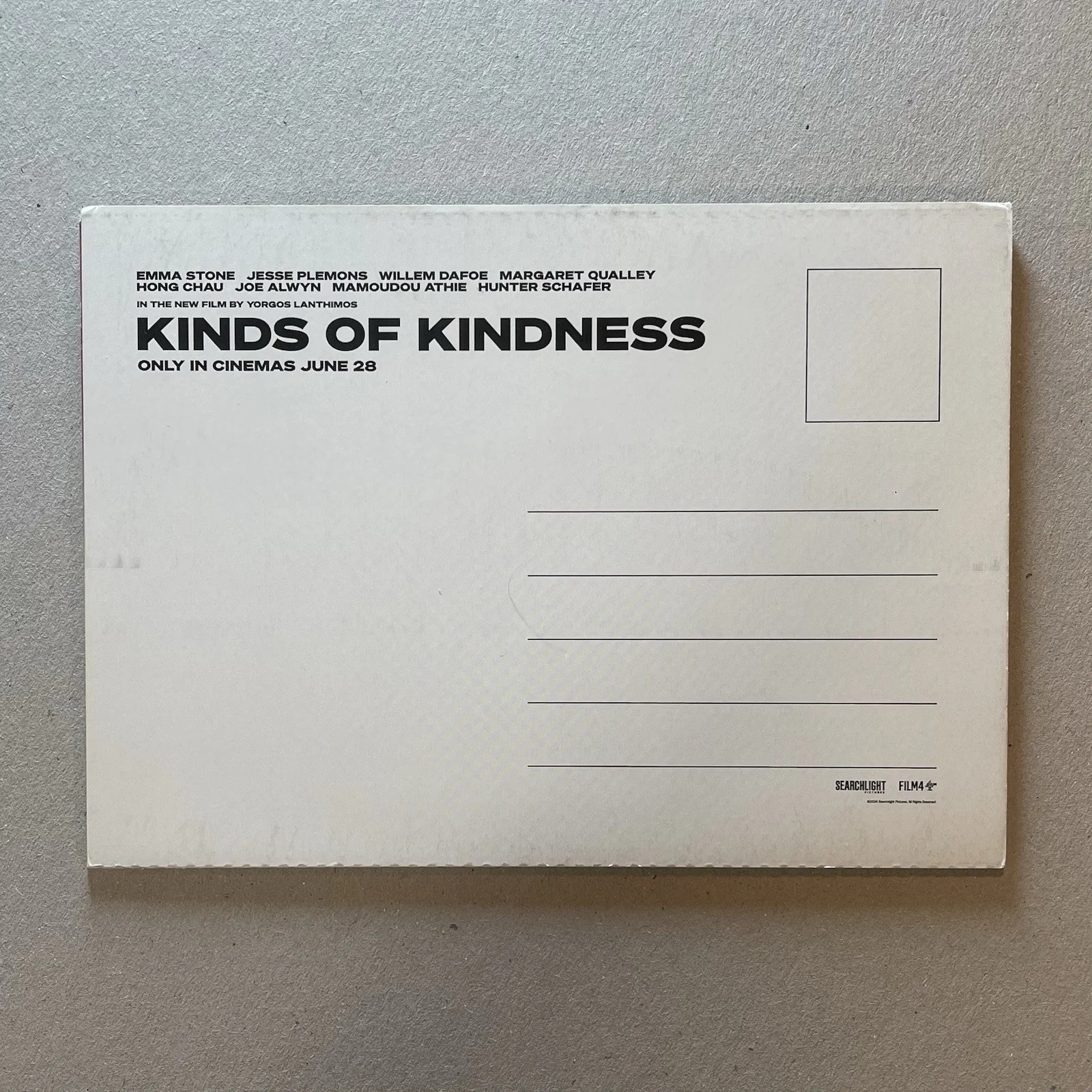 Yorgos Lanthimos Kinds Of Kindness Set Of Promo Postcards + Kodak 35mm Film Cut, изображение 2