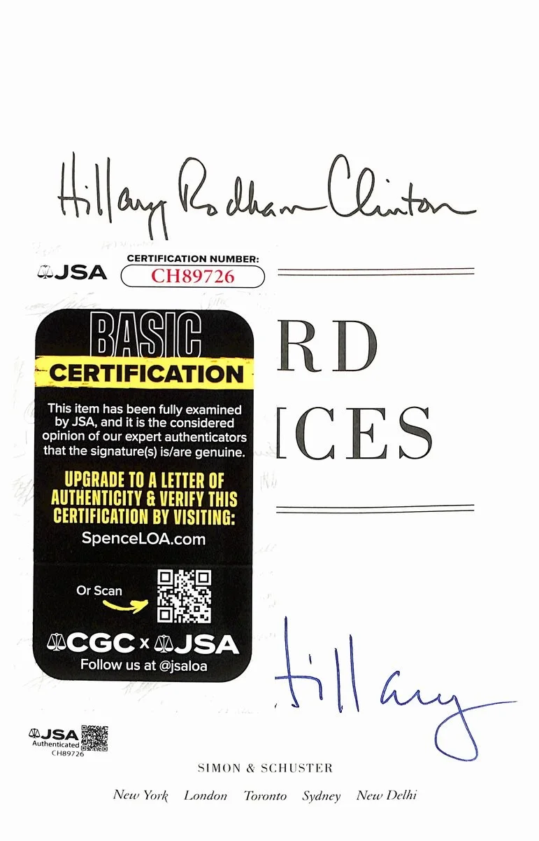 Hillary Rodham Clinton Signed/Autographed "Hard Choices" Book JSA 201282, image 3