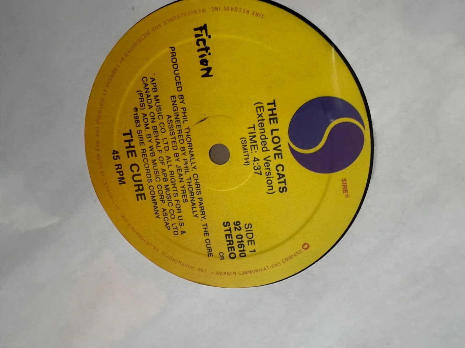 The Cure Love Cats signed 12" vinyl ( Lp ) Vintage Robert And Lol, изображение 3