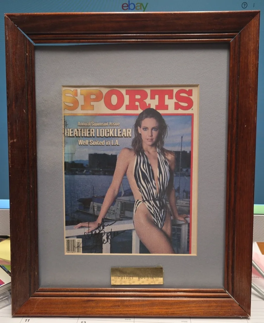 Heather Locklear — Inside Sports Magazine February 1984 Heather Locklear Auto Signed Framed Matted
