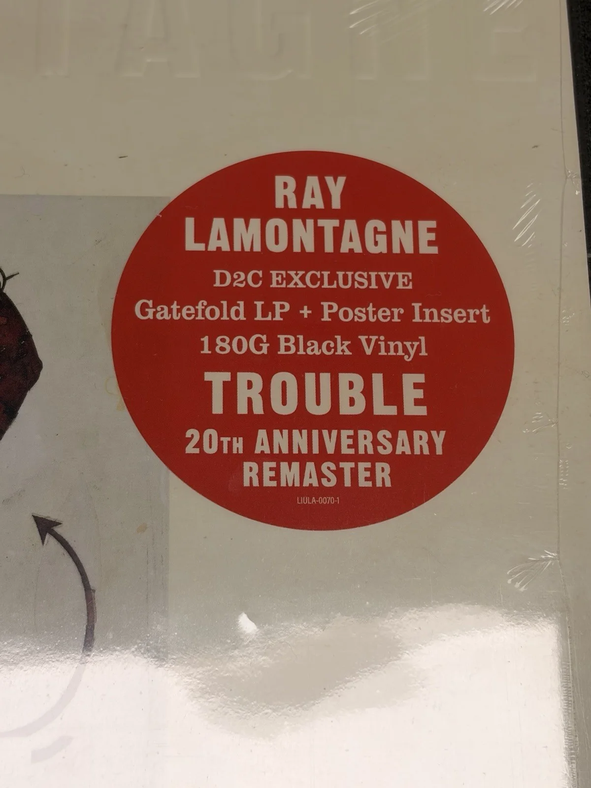 Ray Lamontagne Trouble vinyl with signed Poster Inside Never Opened, image 2