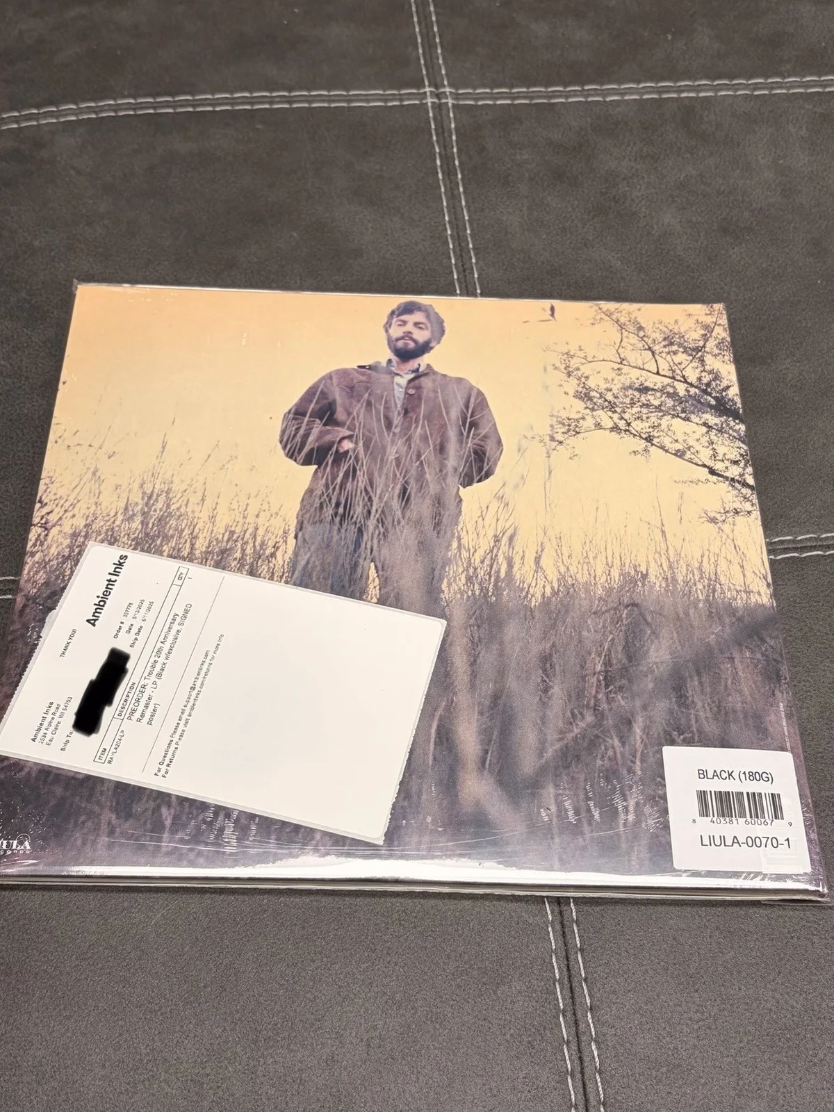 Ray Lamontagne Trouble vinyl with signed Poster Inside Never Opened, image 3