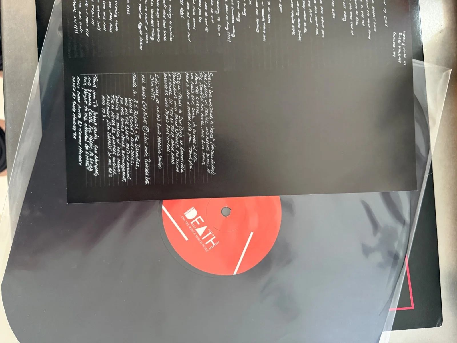 Death : For All The World To See fully signed LP vinyl ( white stripes ), image 3