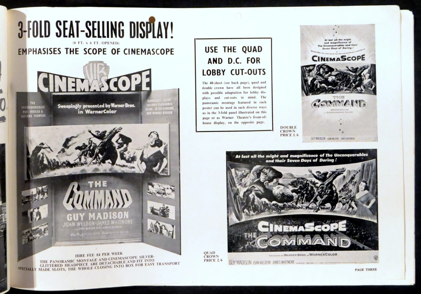 COMMAND 1954 Guy Madison, Joan Weldon, James Whitmore UK CAMPAIGN BOOK, image 3