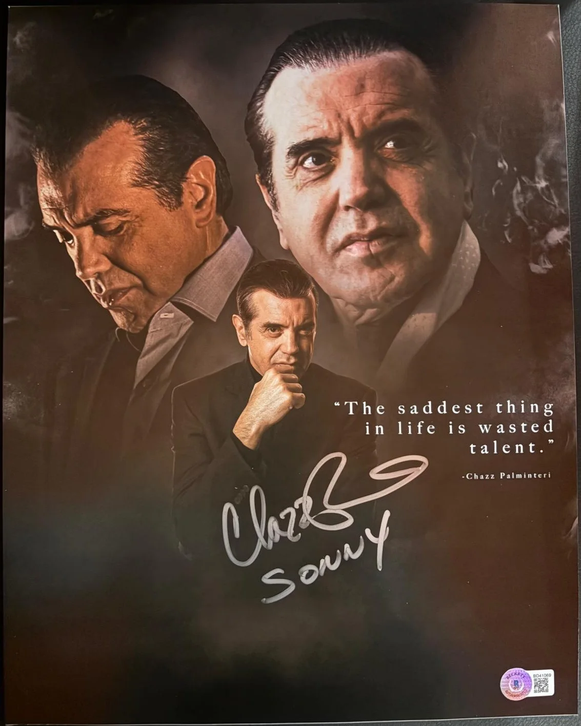 Chazz Palminteri — CHAZZ PALMINTERI SIGNED AUTOGRAPHED 11X14 PHOTO A BRONX TALE SONNY BECKETT BAS B