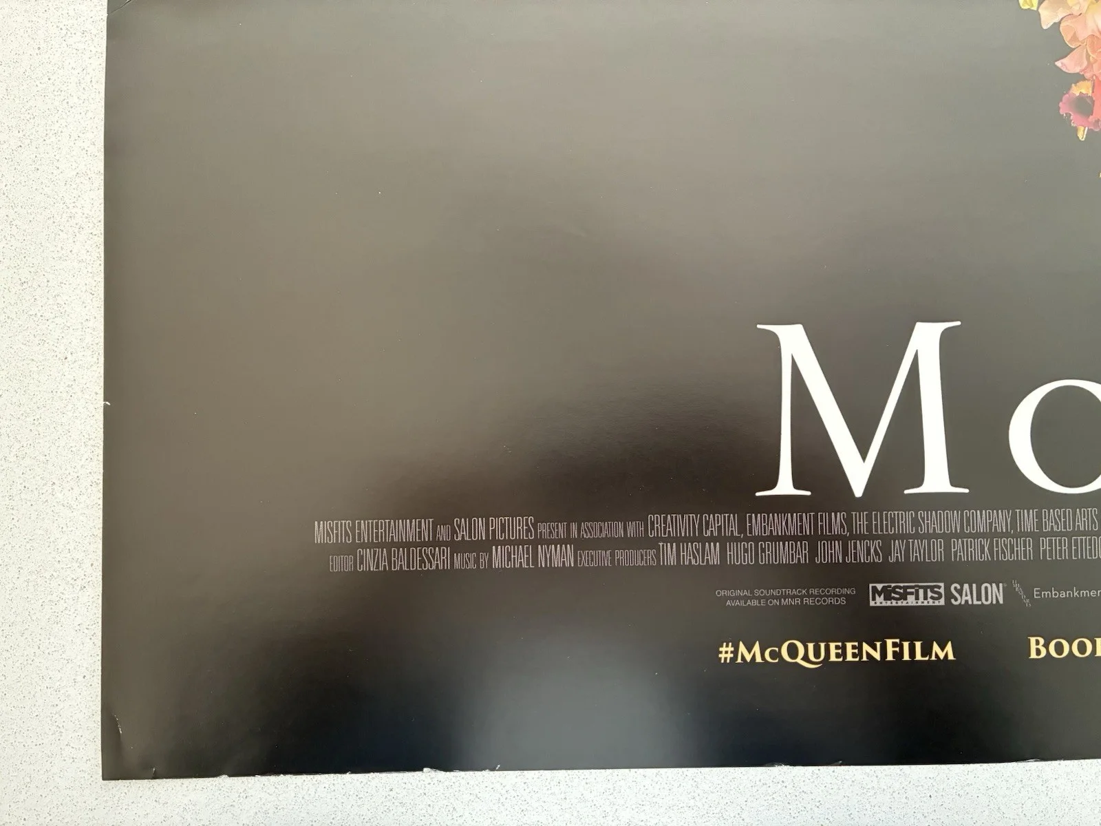 McQUEEN ADVANCE UK QUAD ORIGINAL CINEMA POSTER 2018 - ALEXANDER MCQUEEN, image 2