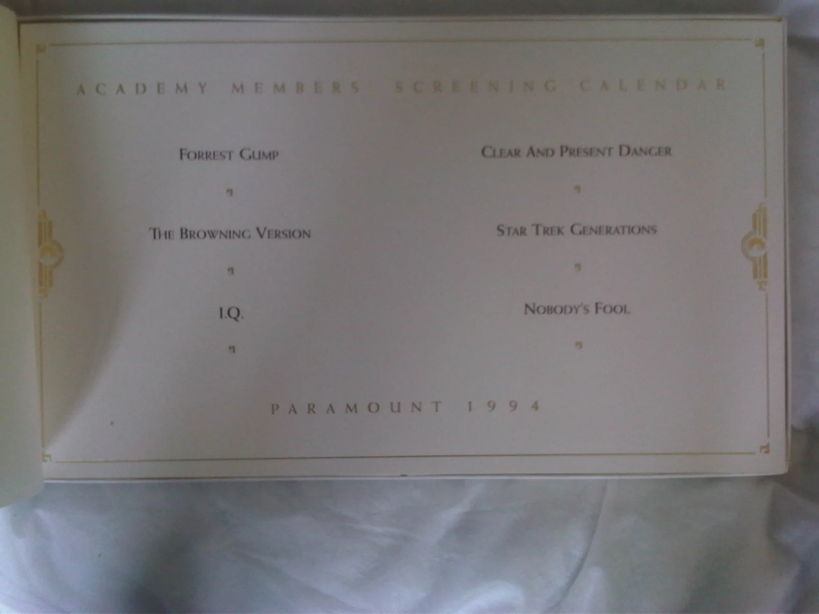 Paramount Pictures 1994 Academy members screening presentation boxset VHS, image 4