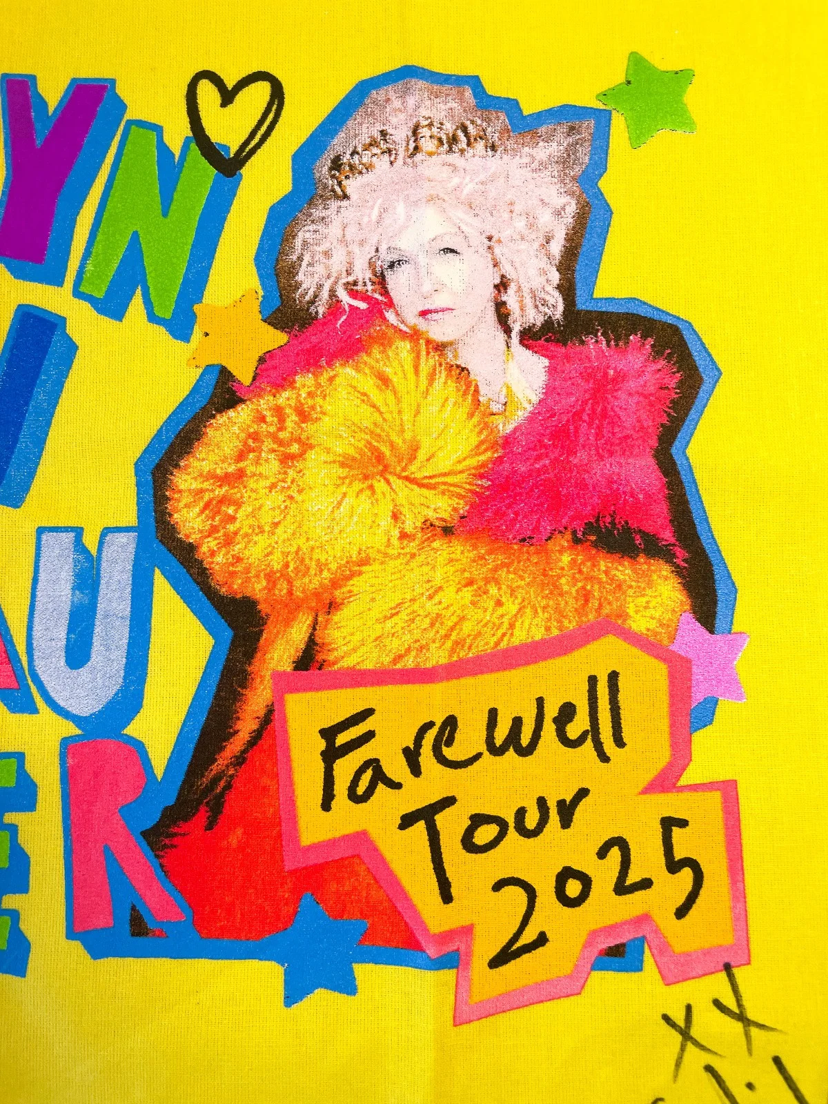Cyndi Lauper Signed Autographed 2025 FAREWELL TOUR Tote Bag JSA Unusual, изображение 4