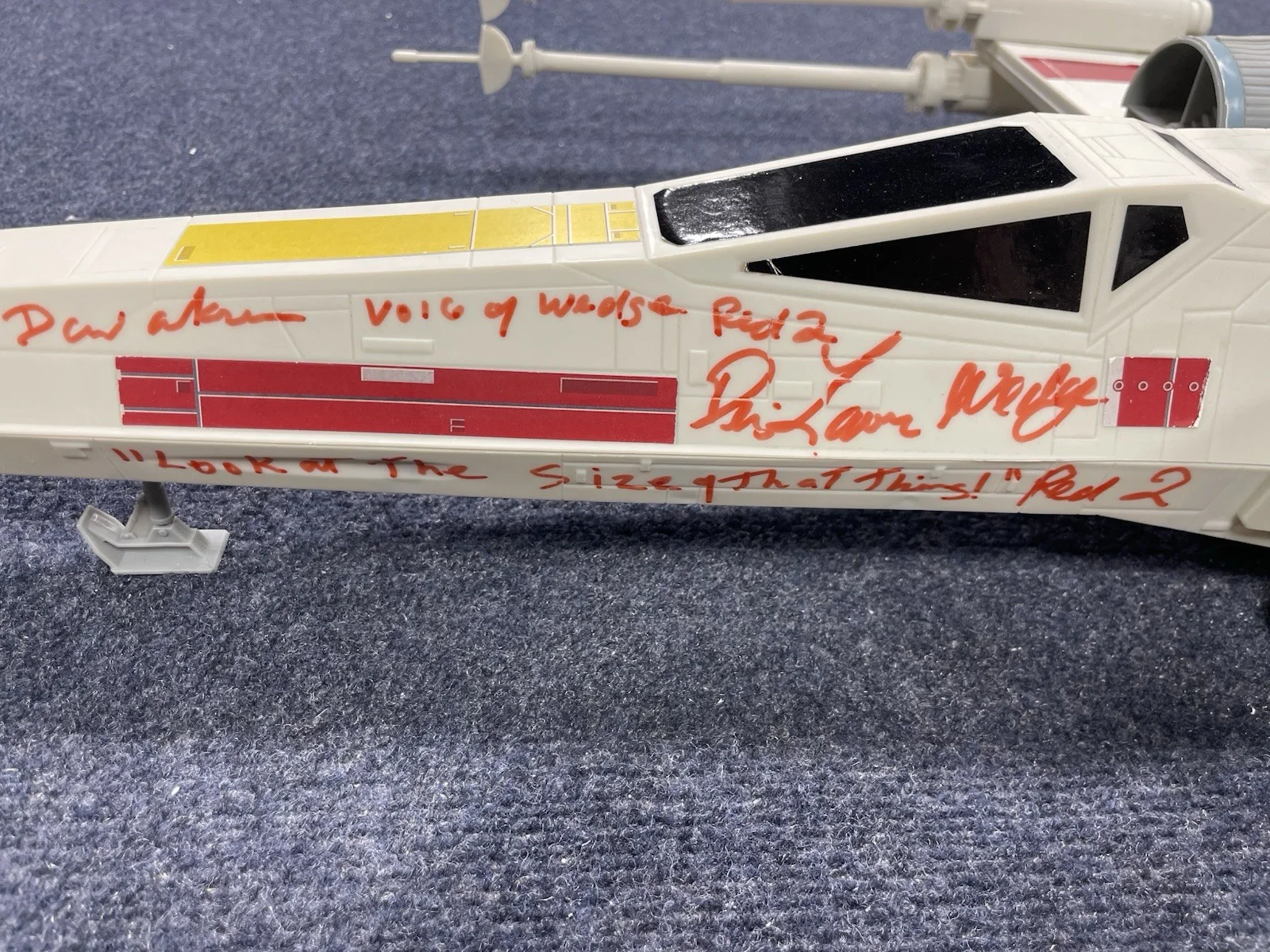 Denis Lawson David Ankrum Signed Star Wars Autograph Wedge Antilles Huge X-Wing, image 2