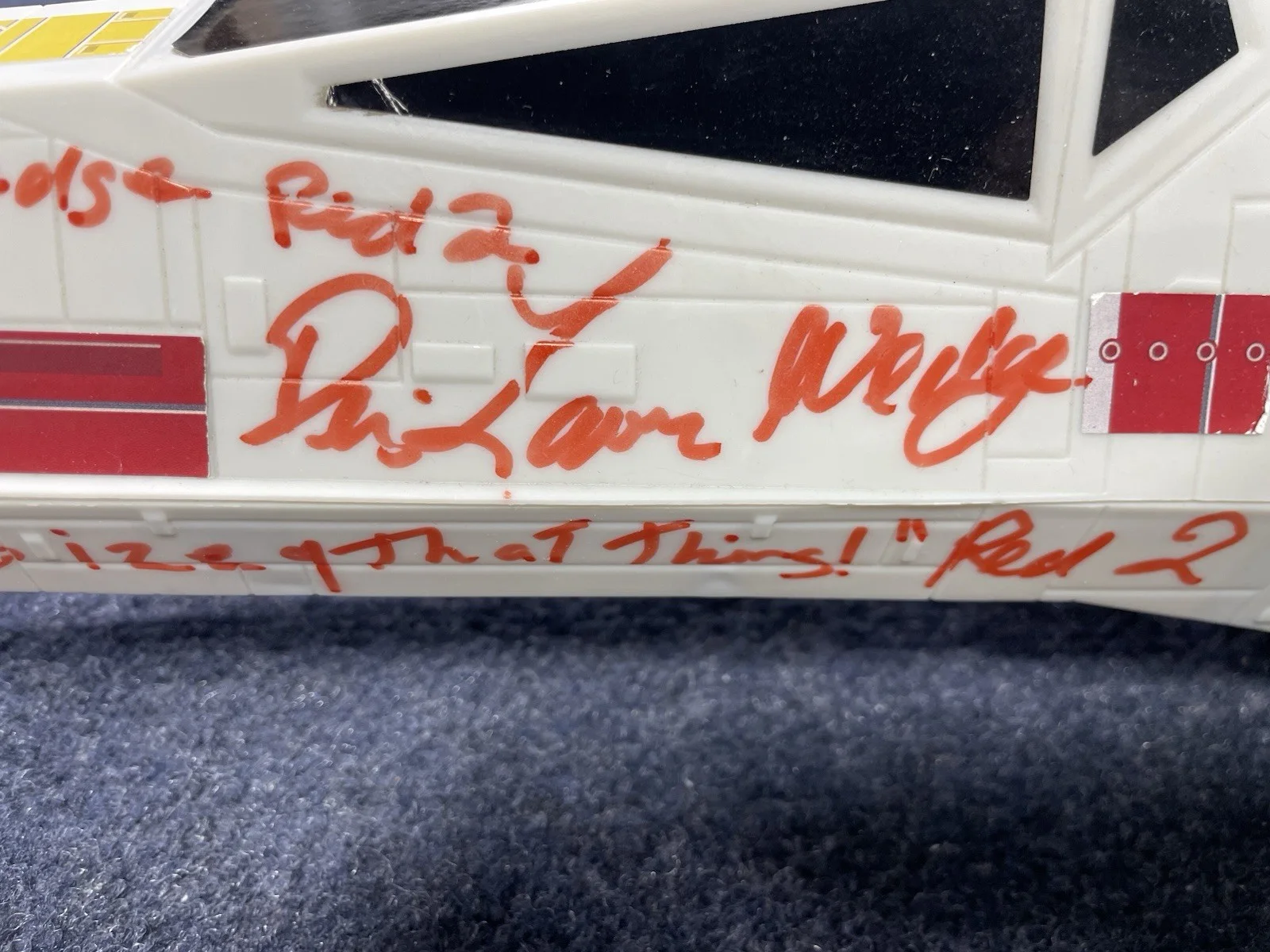 Denis Lawson David Ankrum Signed Star Wars Autograph Wedge Antilles Huge X-Wing, image 3