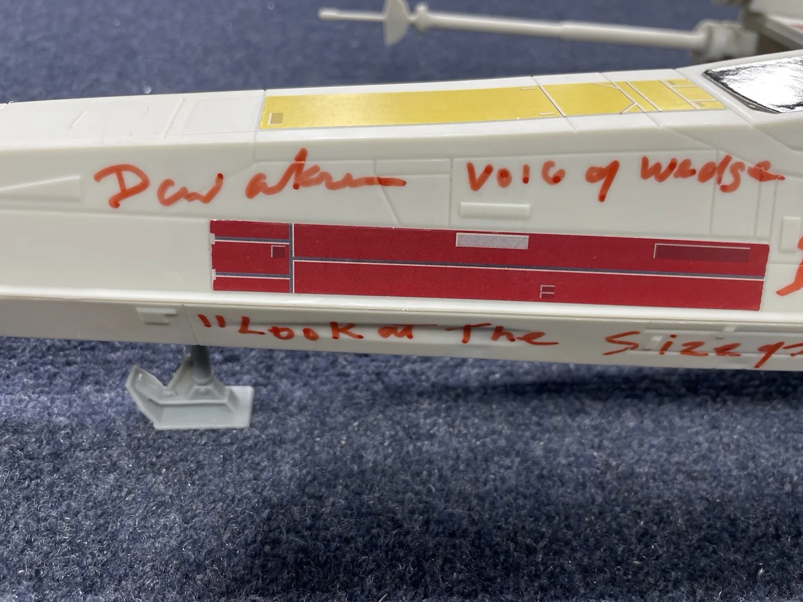 Denis Lawson David Ankrum Signed Star Wars Autograph Wedge Antilles Huge X-Wing, image 4